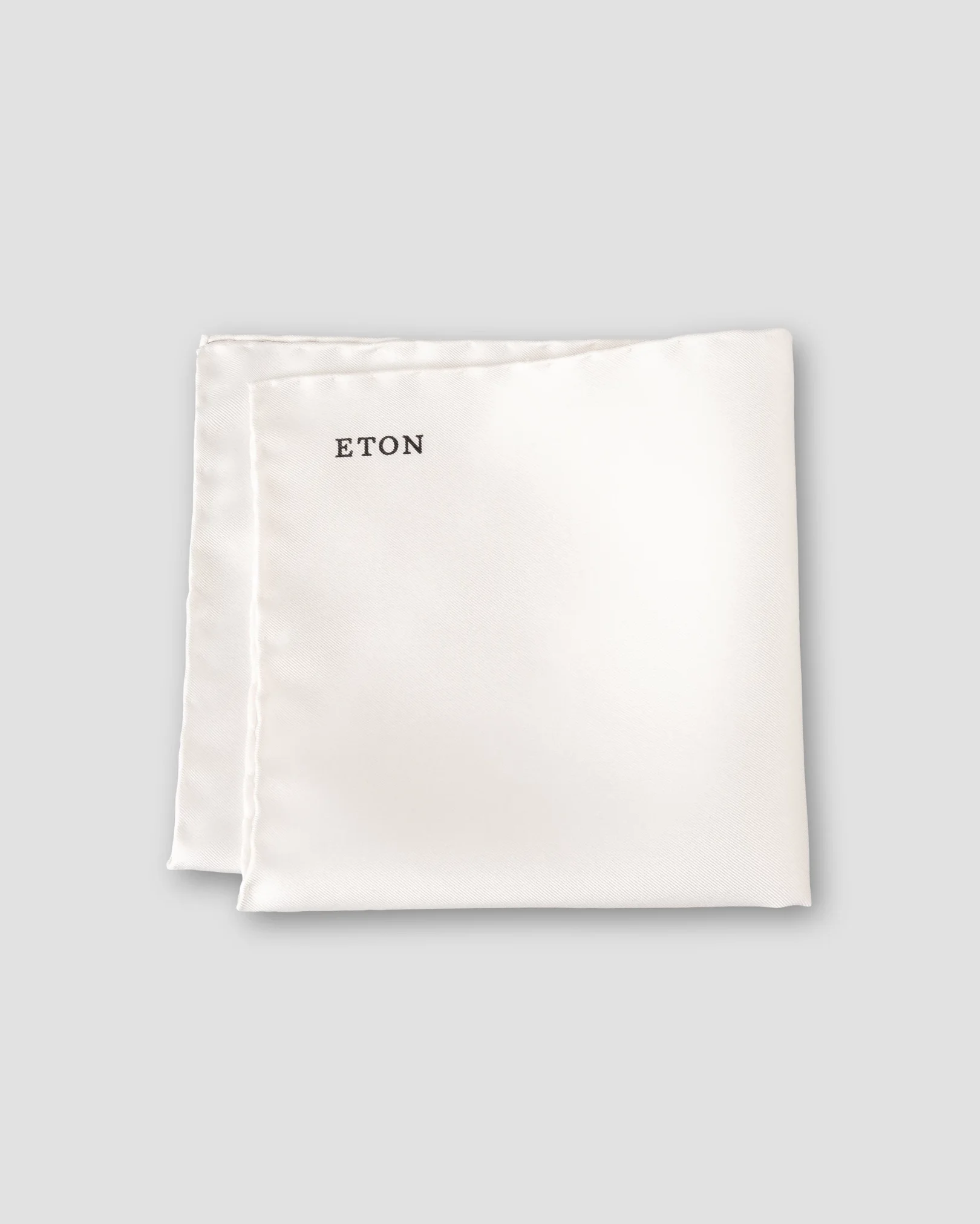 Eton - white solid silk pocket square