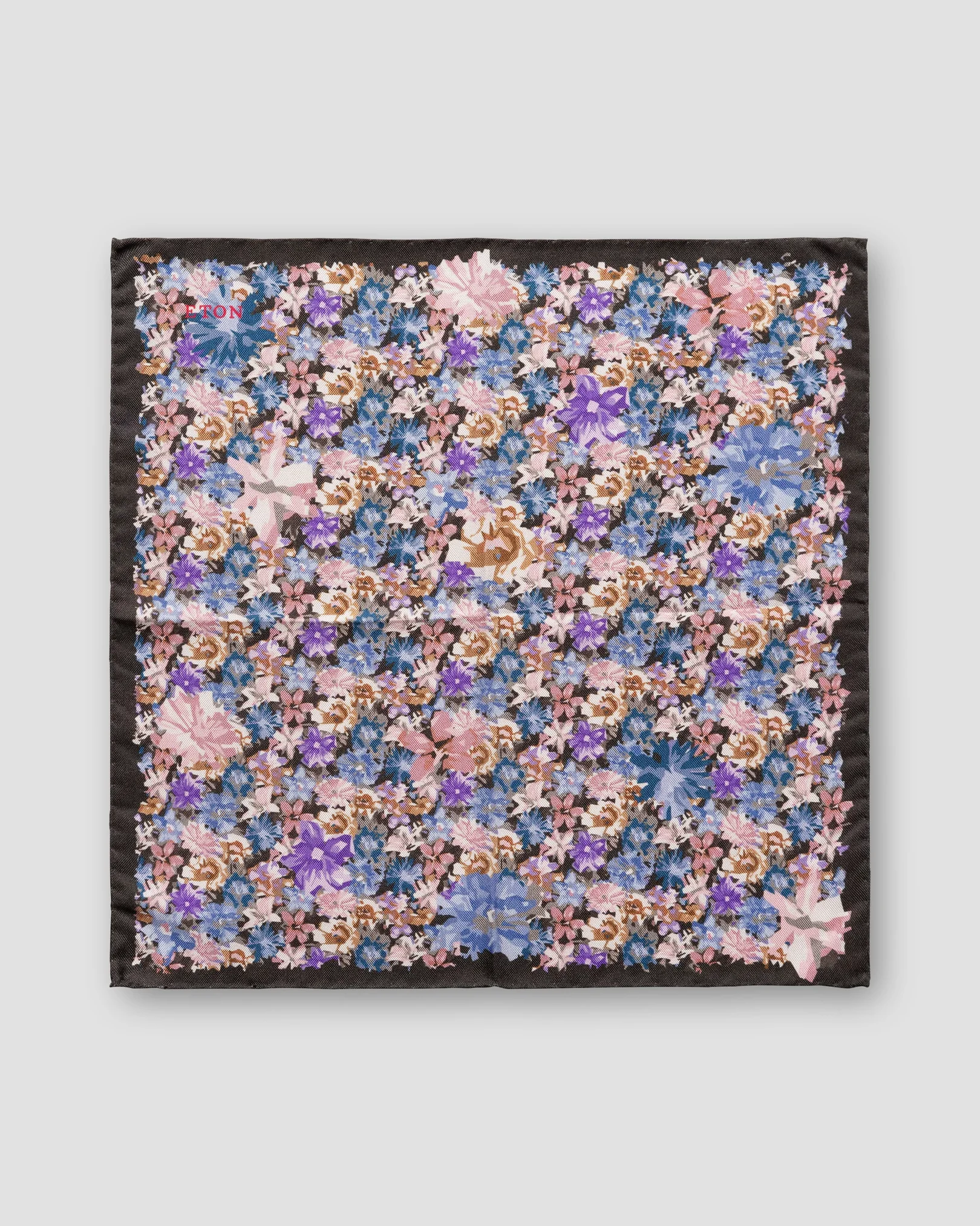 Eton - blue pink purple floral pocket square