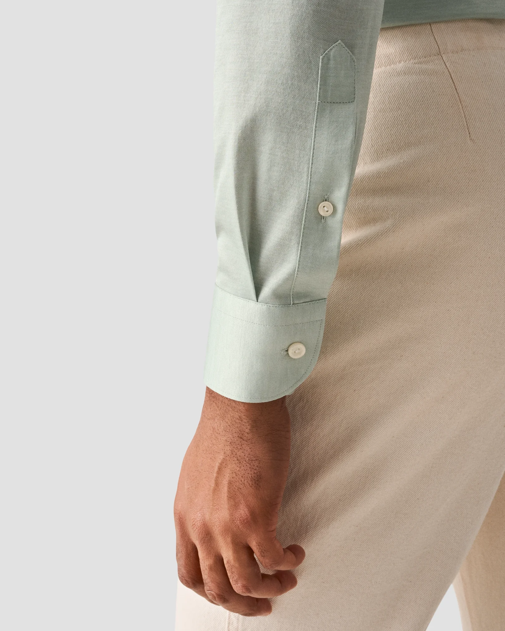 Eton - light green filo di scozia oxford shirt