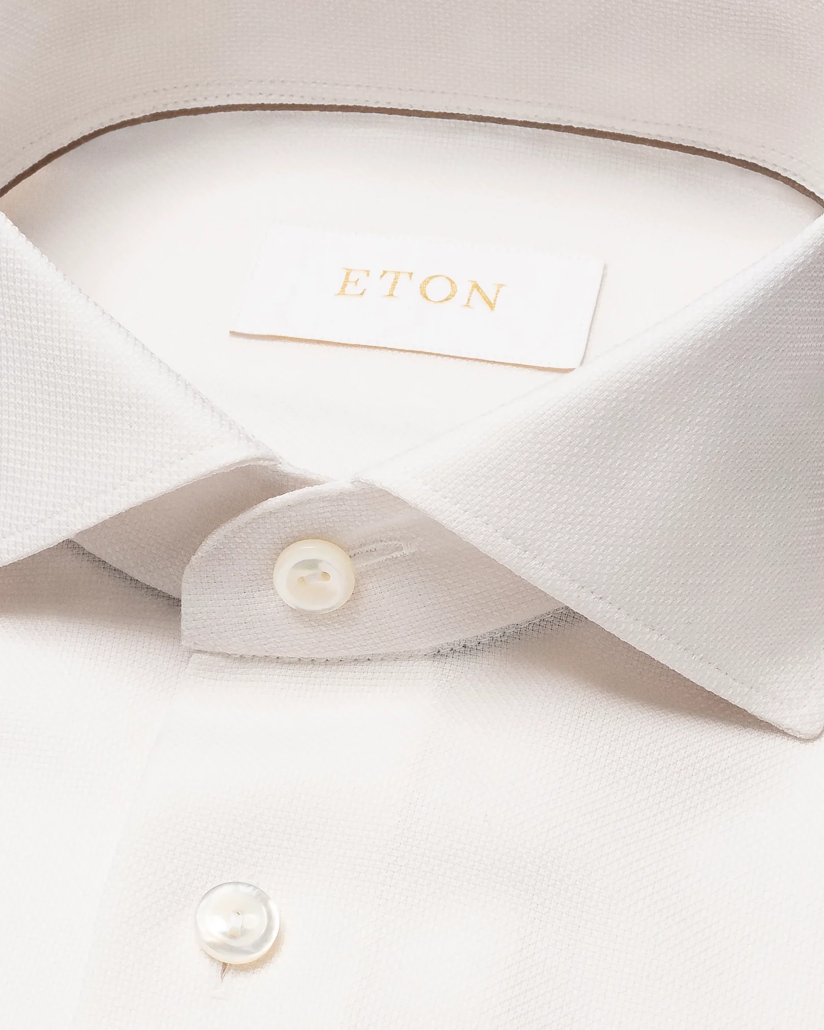 Eton - white royal weave shirt