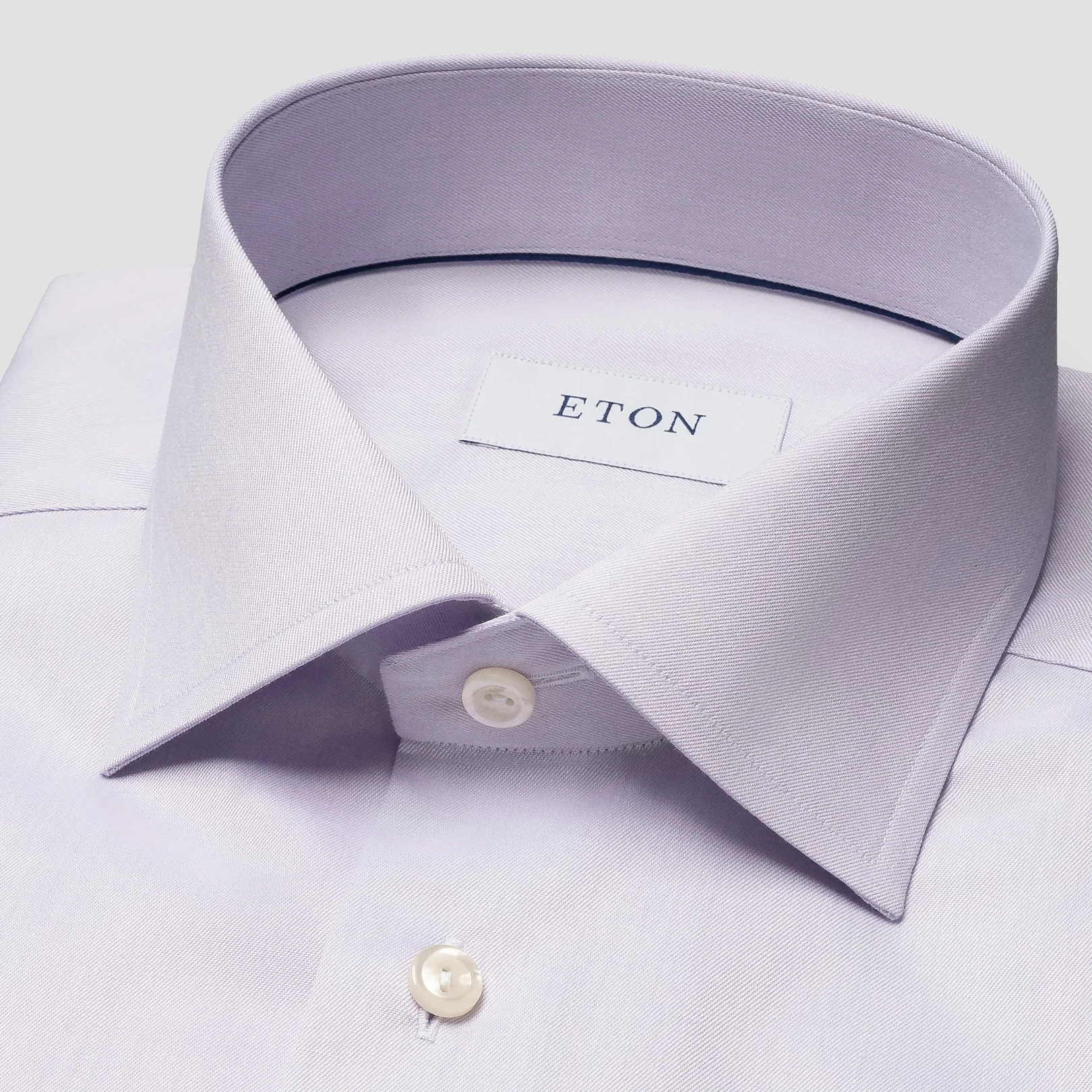 Eton - mid purple solid signature twill shirt