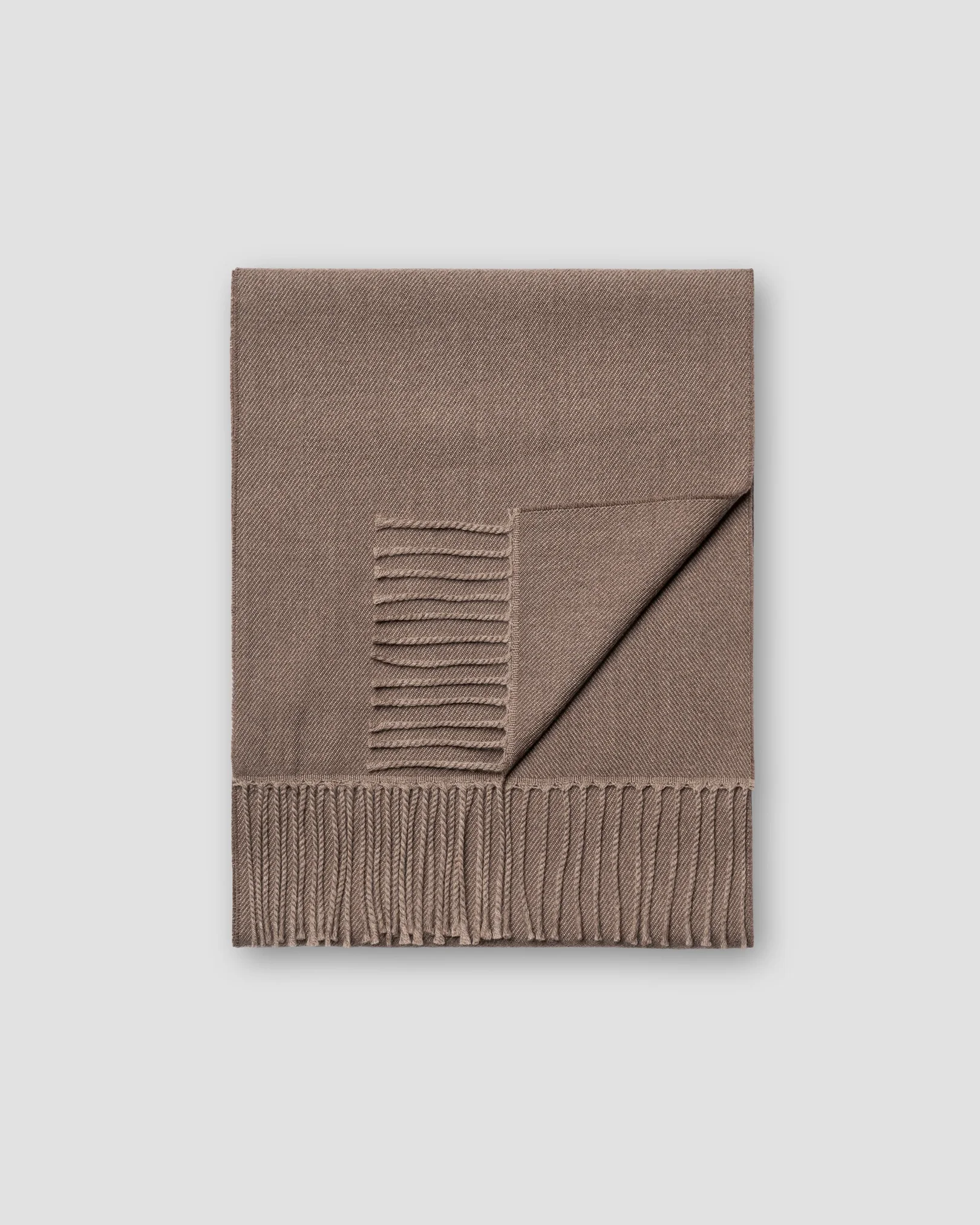 Eton - brown twill merino wool scarf