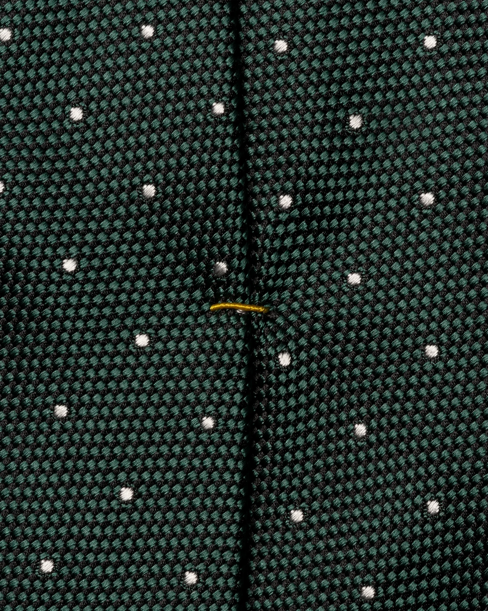 Eton - dark green polka dot woven silk tie