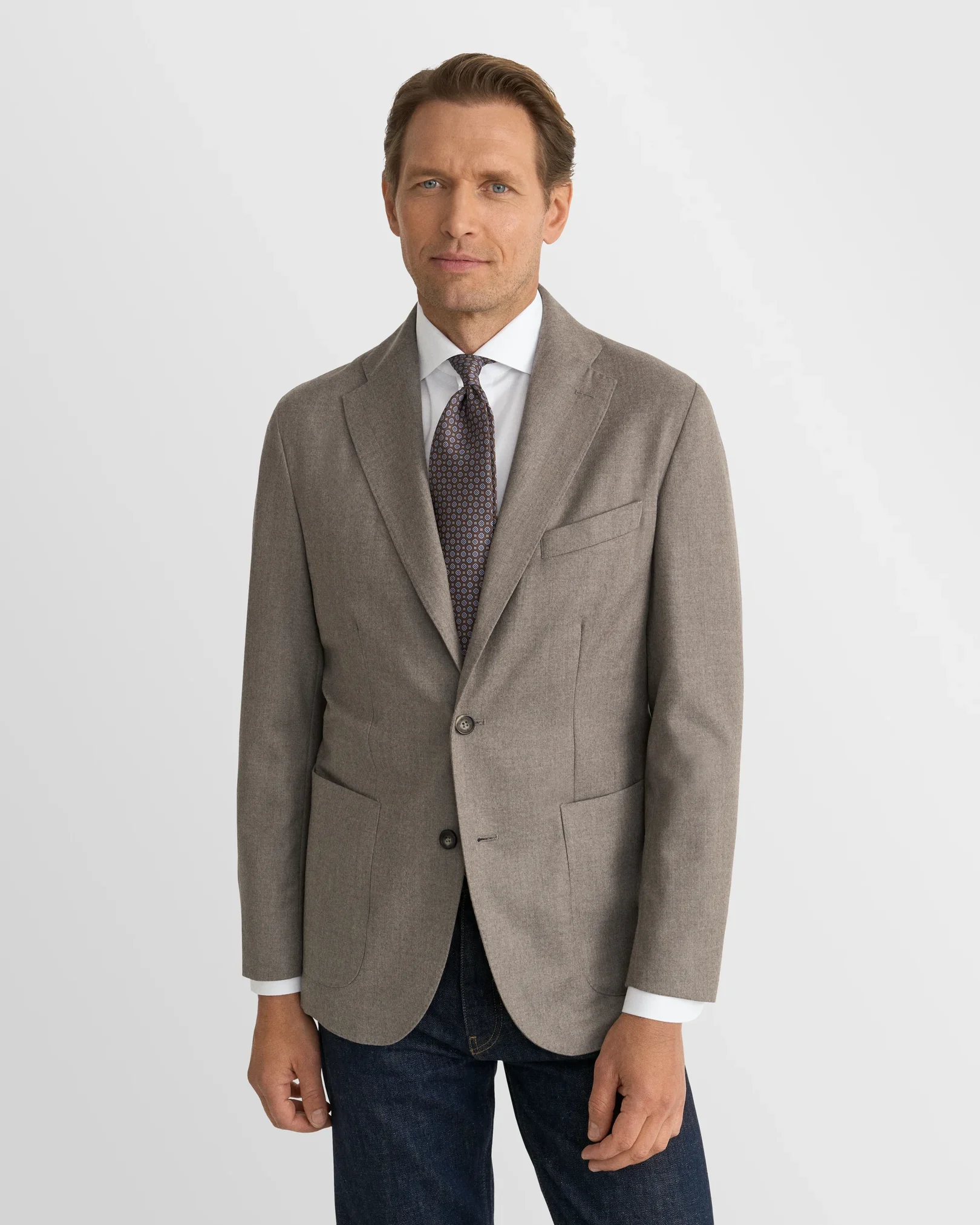 Eton - white solid signature oxford shirt wide spread 266