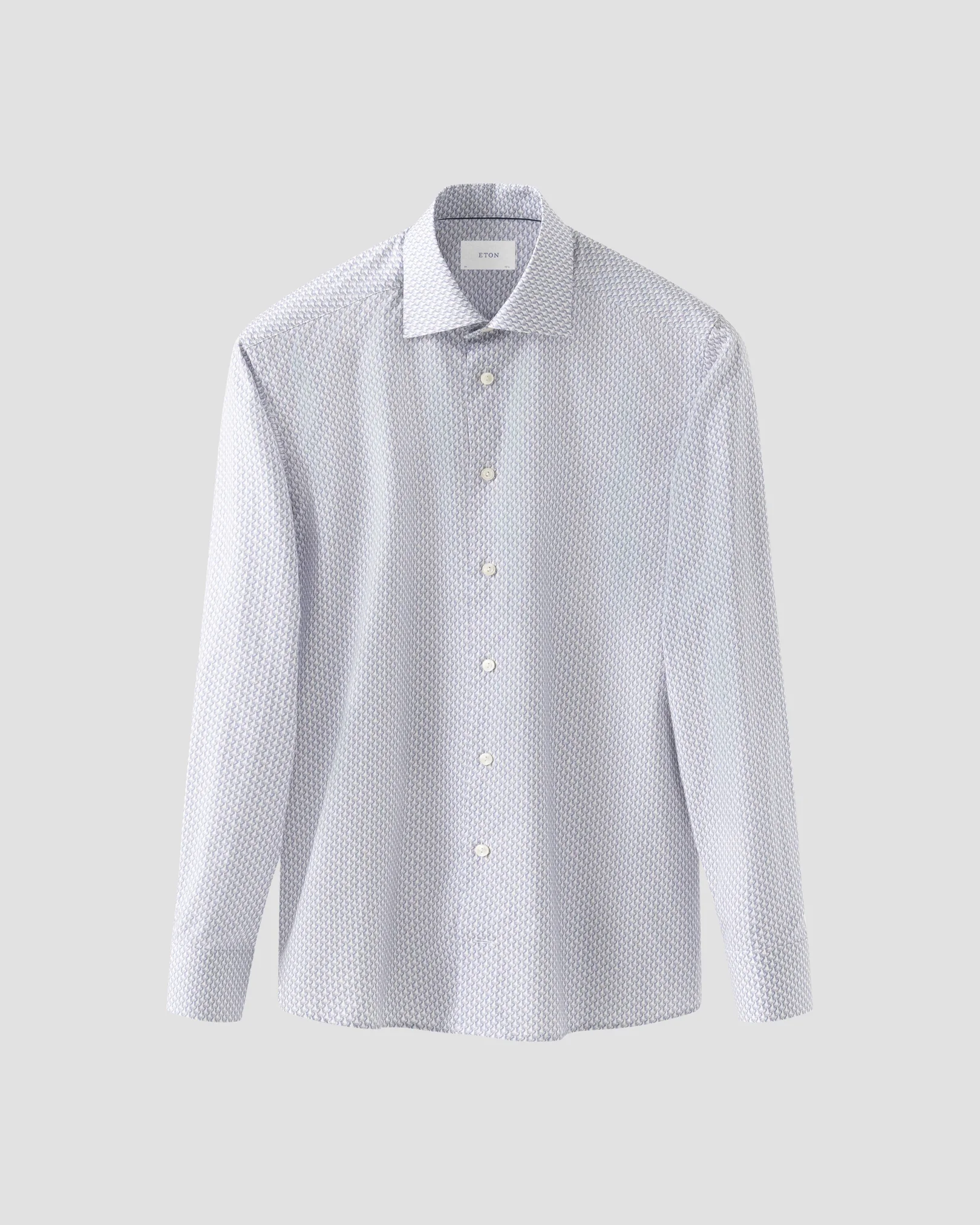 Eton - light purple parrot print signature twill shirt