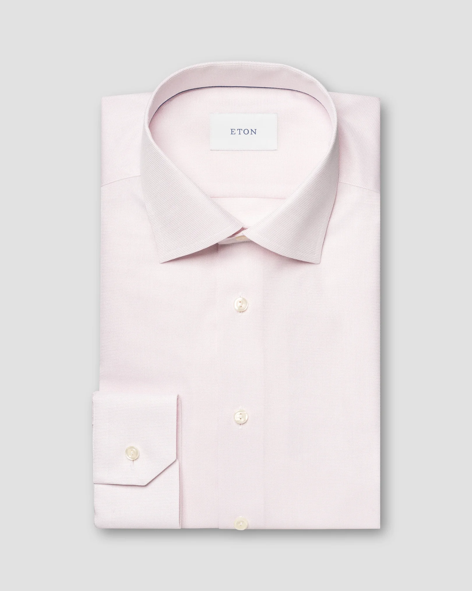 Eton - pink semi solid effect shirt