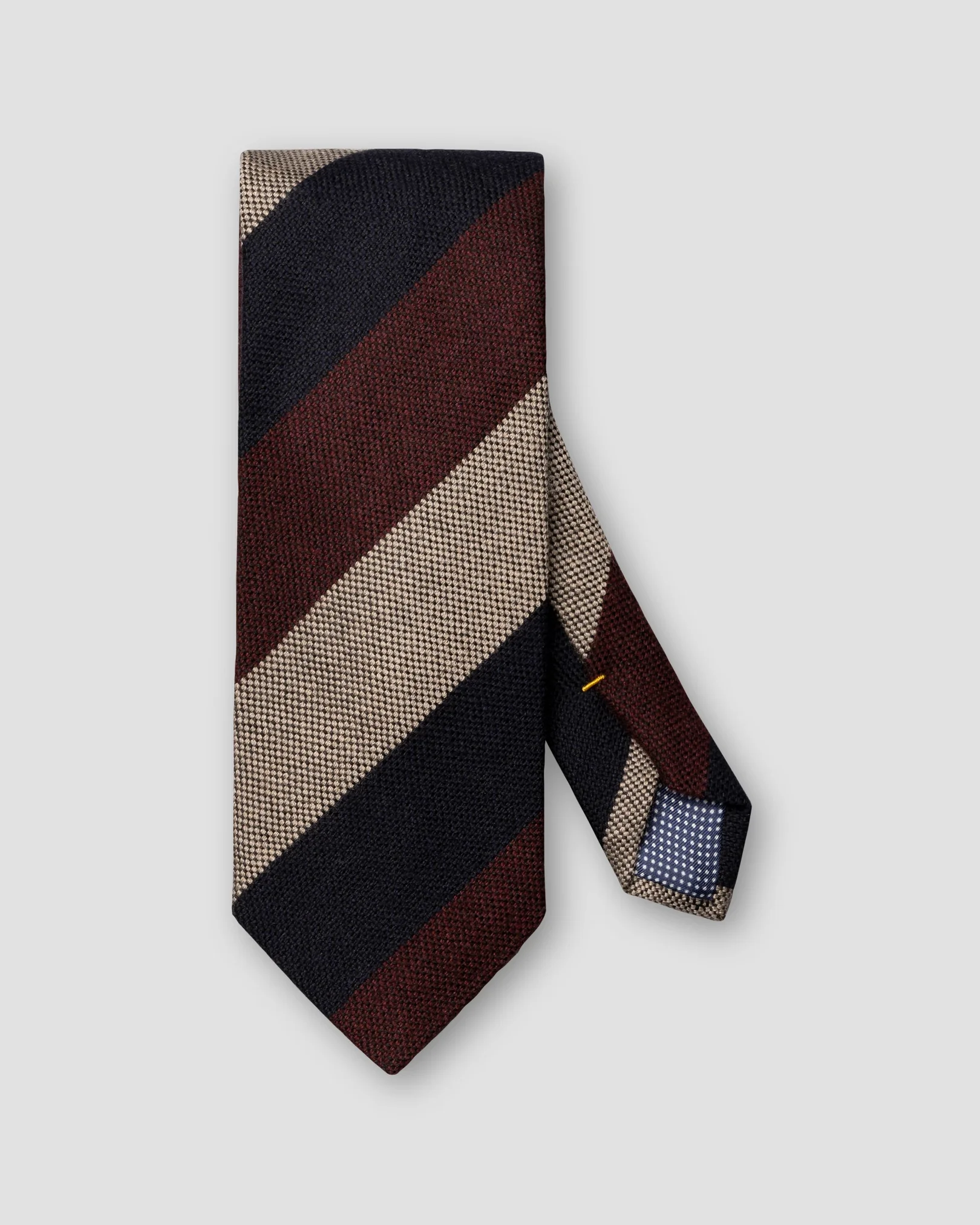 Eton - regimental striped wool tie dark red