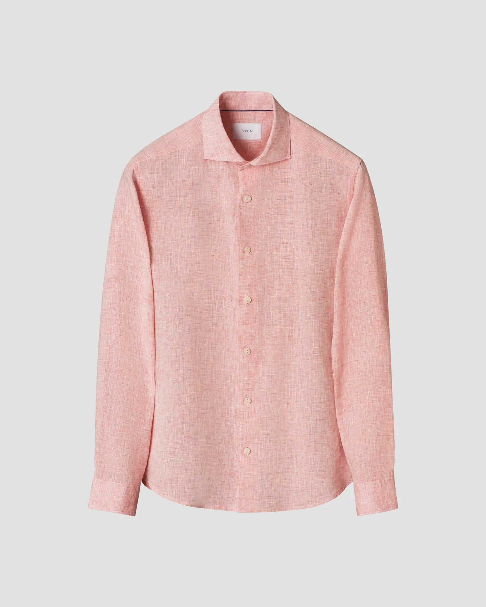 Eton - red solid linen shirt 261