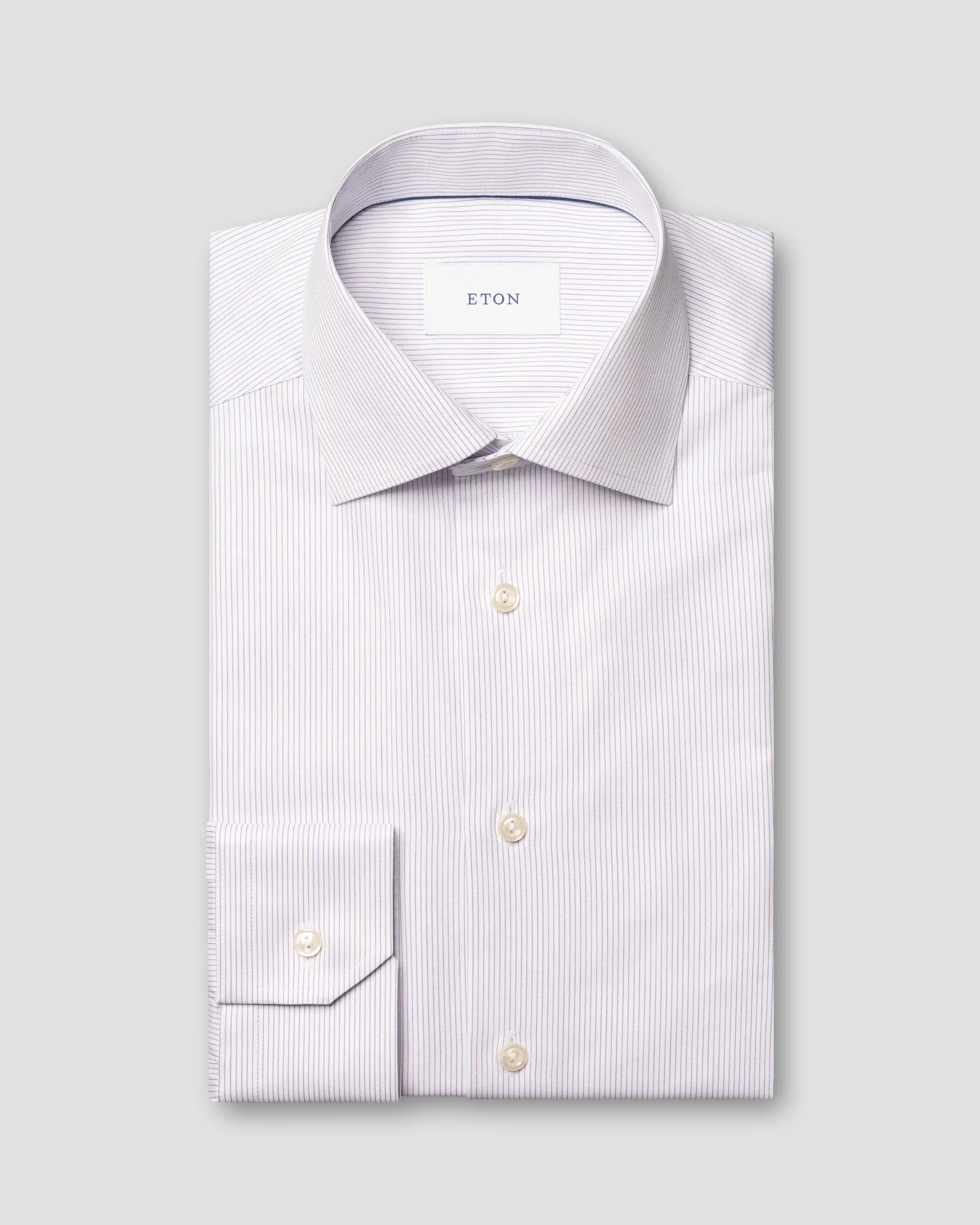 Eton - Light purple Striped Signature Twill Shirt