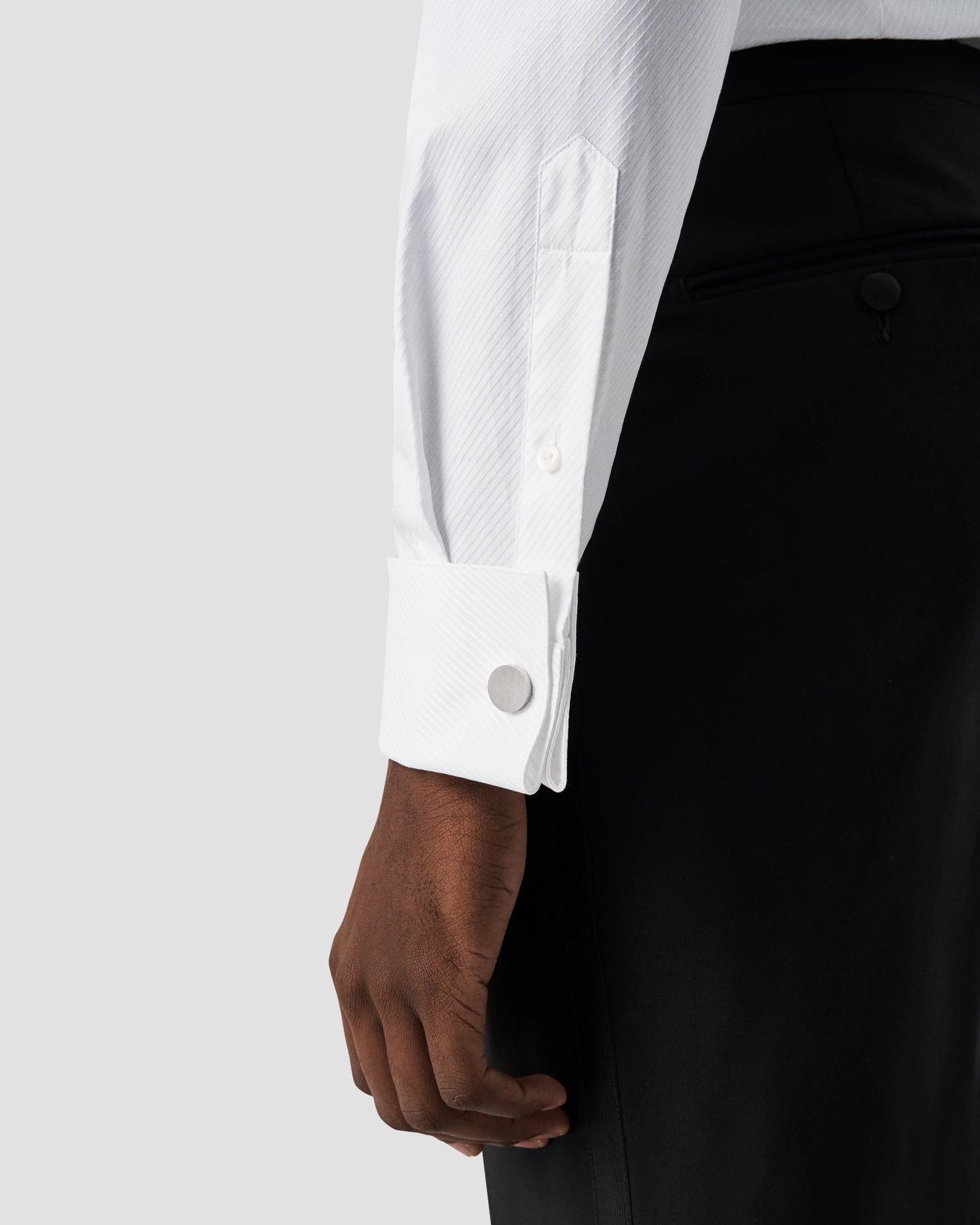 Eton - white dobby moderate cut away