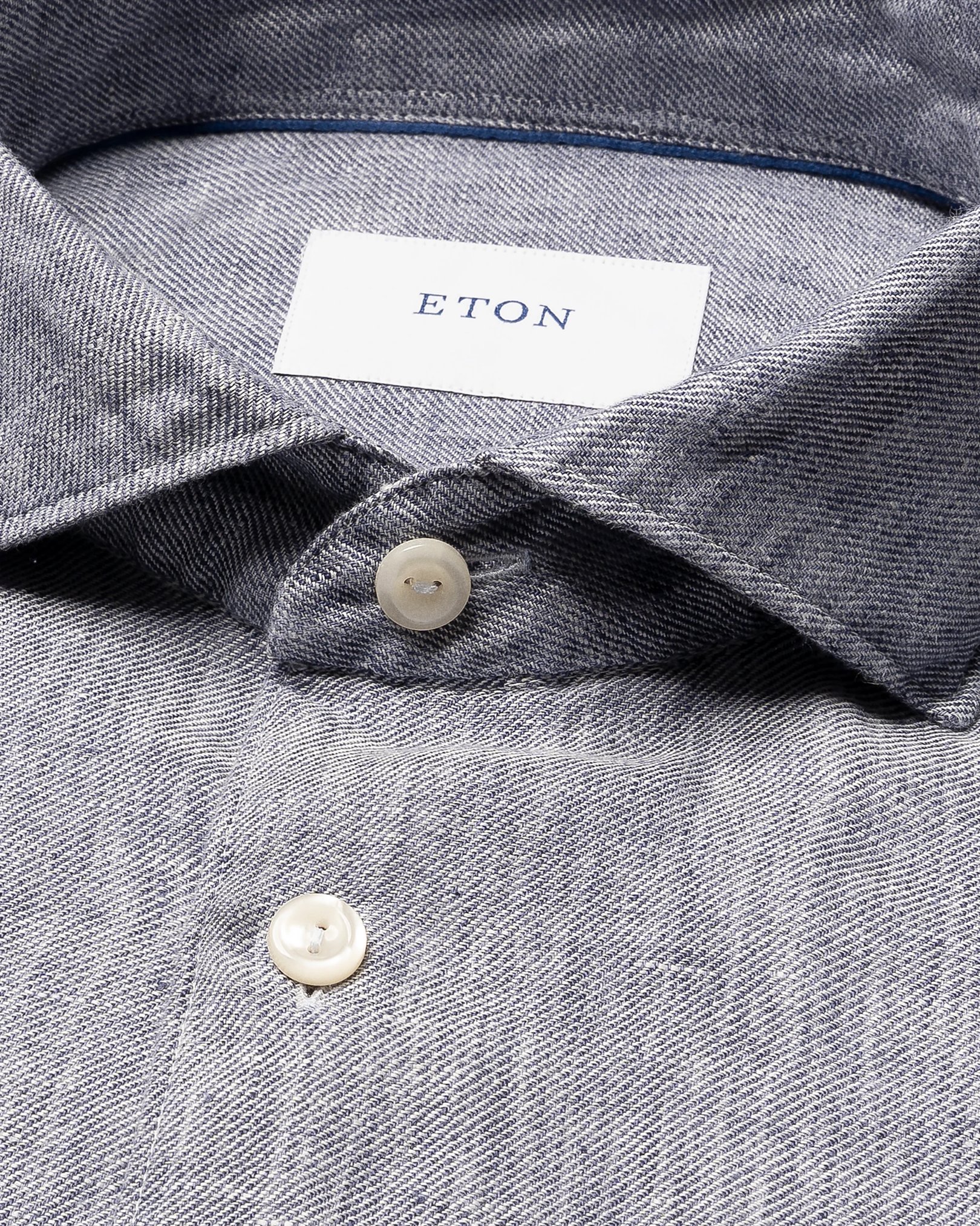 Eton - Solid Twill Linen Shirt