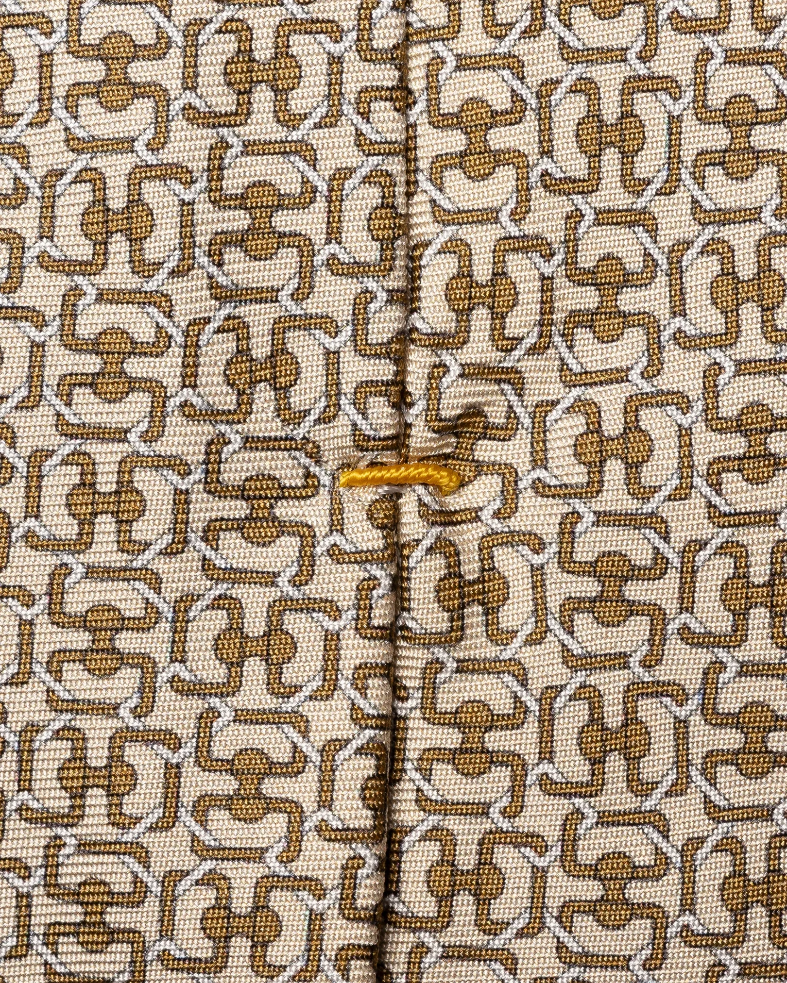Eton - geometric print silk tie beige geometric print silk tie