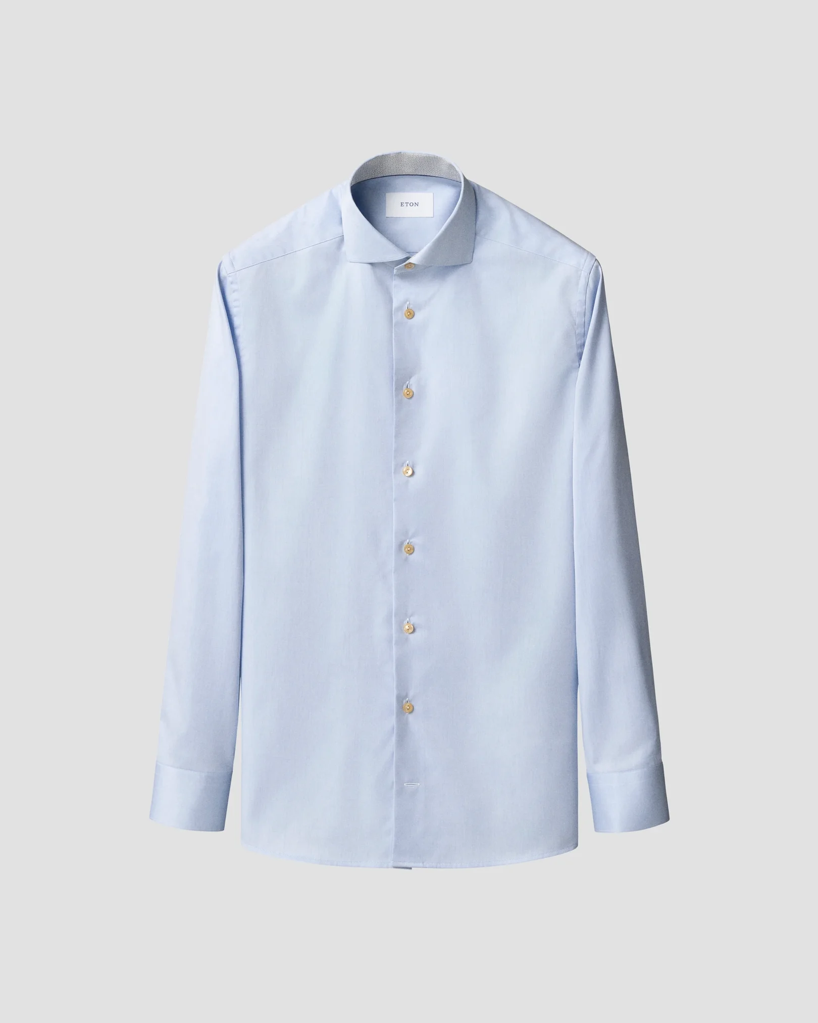 Eton - Light blue Geometric Effect Signature Twill Shirt