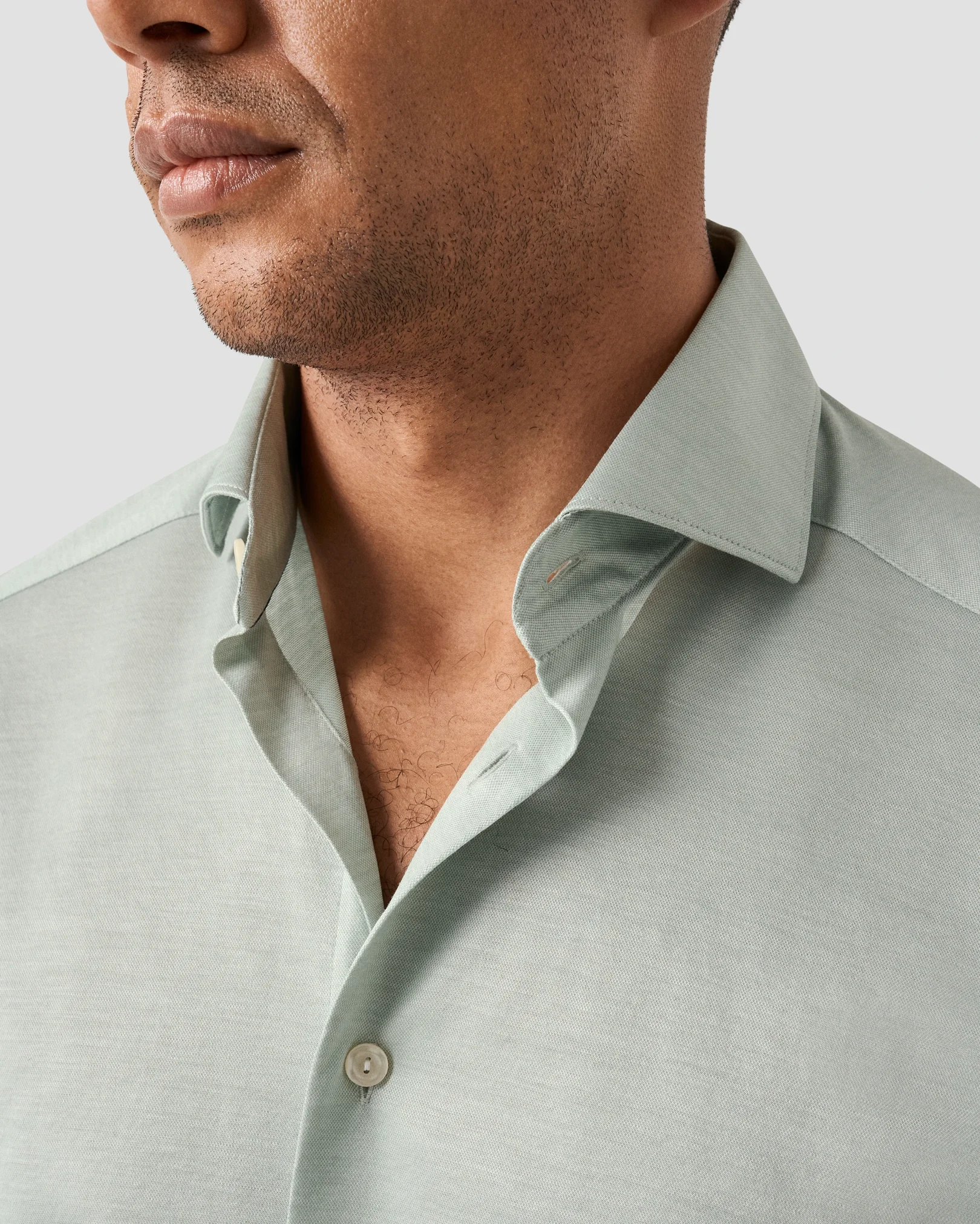 Eton - light green filo di scozia oxford shirt