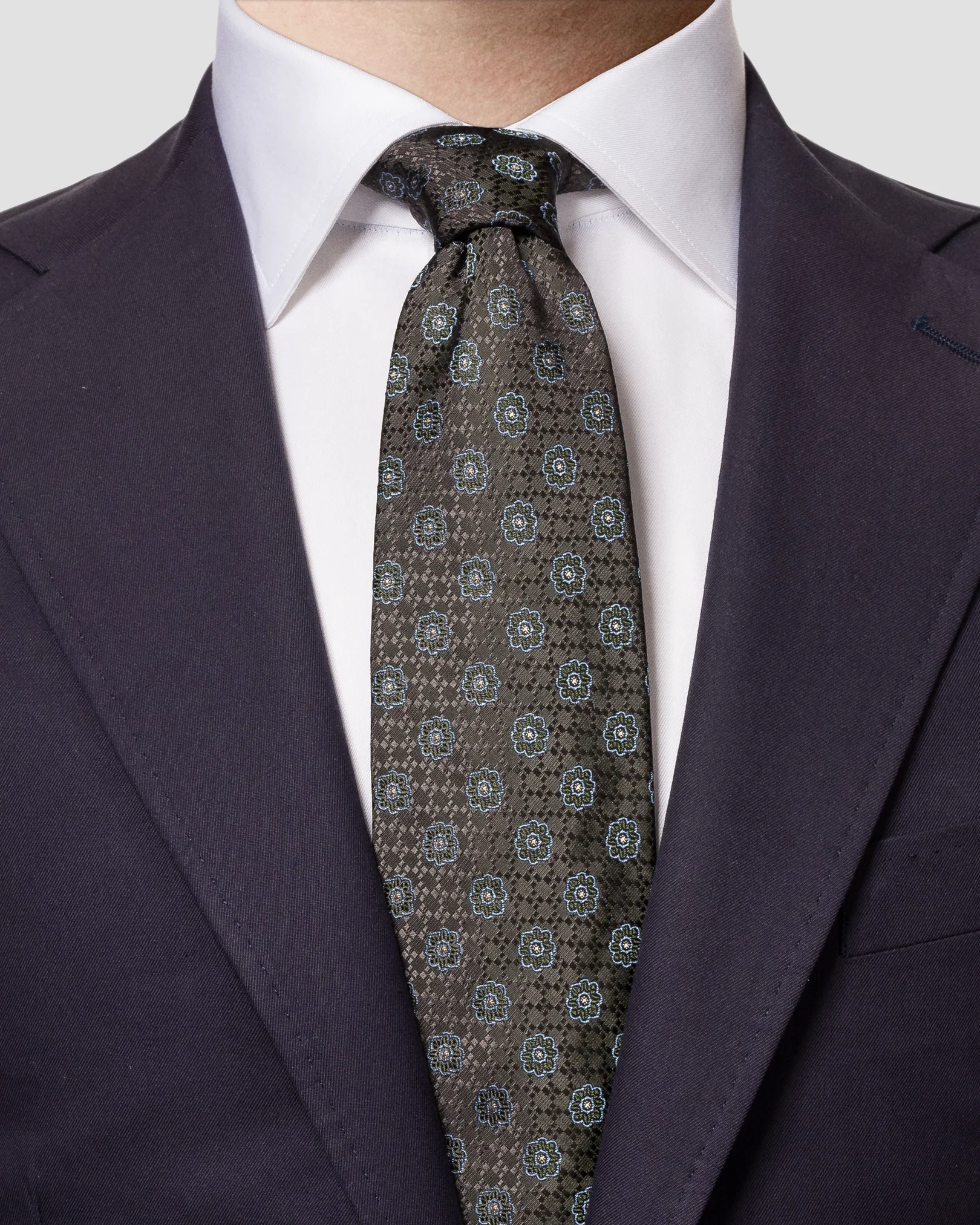Eton - bright green woven tie