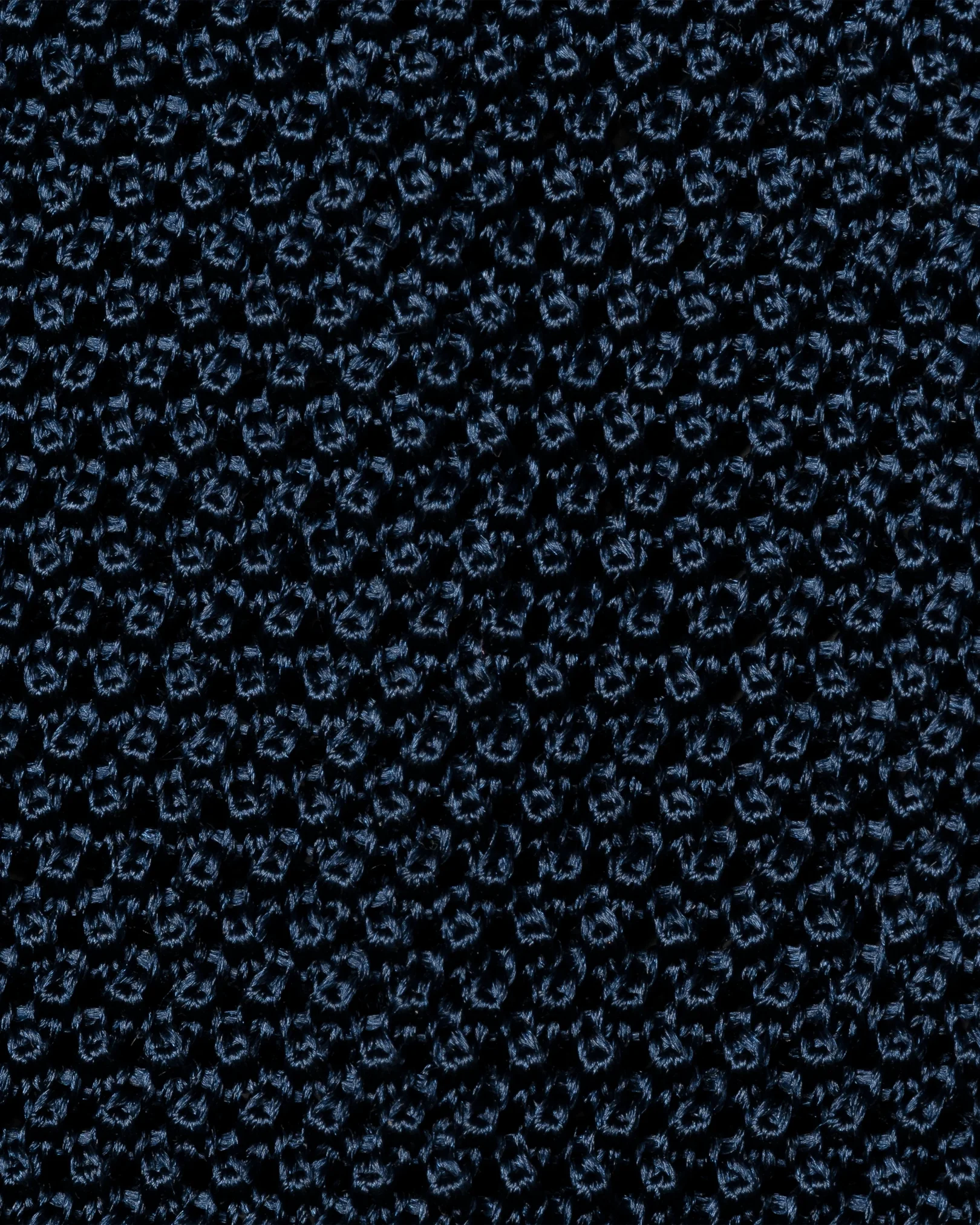 Eton - navy blue solid knit silk tie