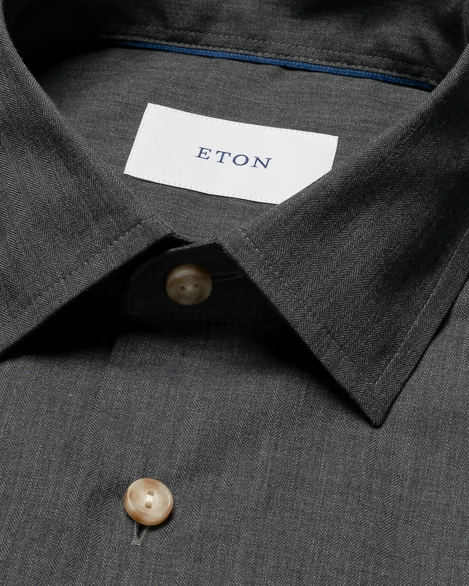 Eton - semi solid flannel shirt