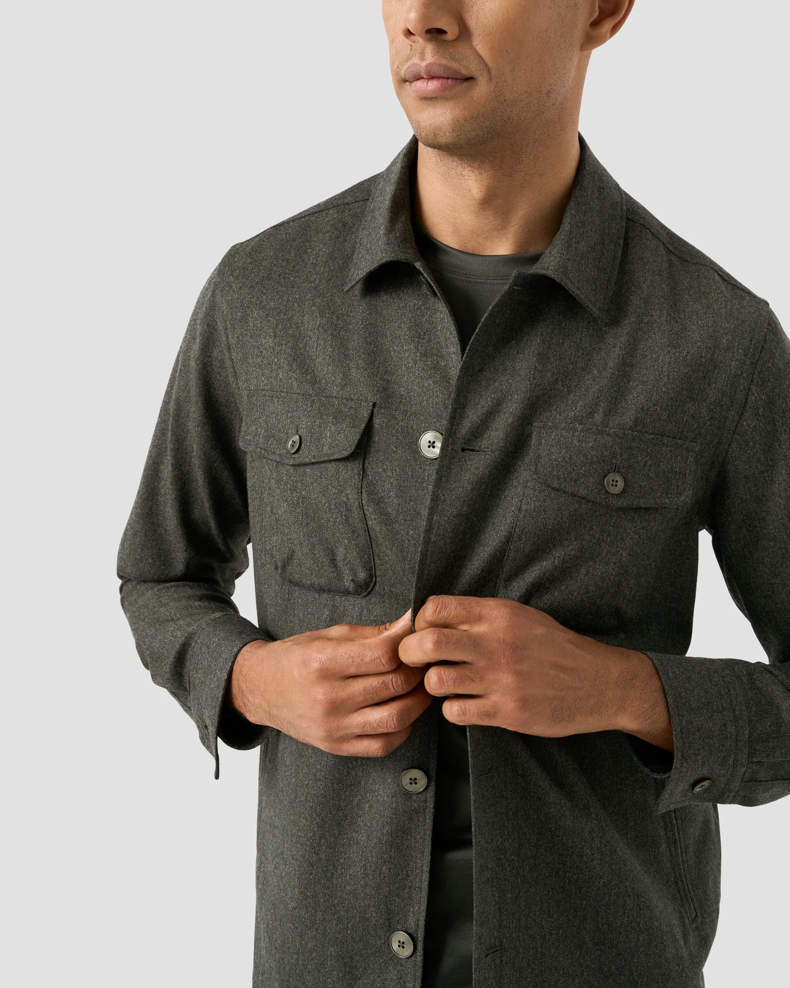 Eton - filo di scozia t shirt dark green filo di scozia t shirt