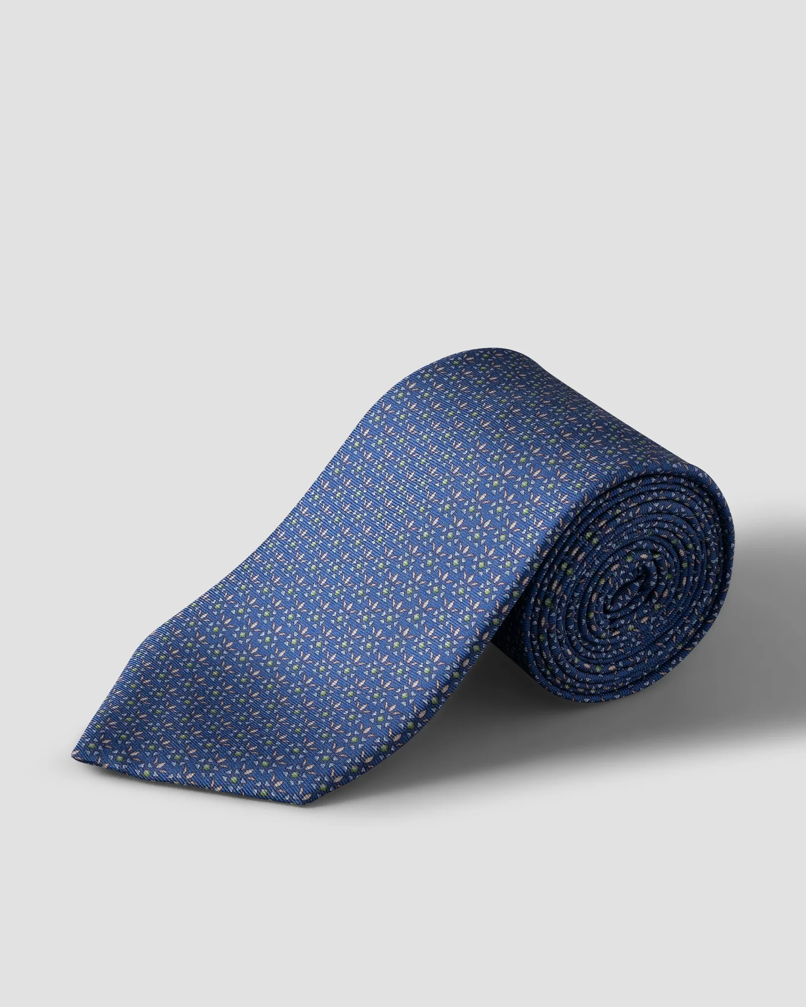 Eton - Geometric Floral Print Silk Tie