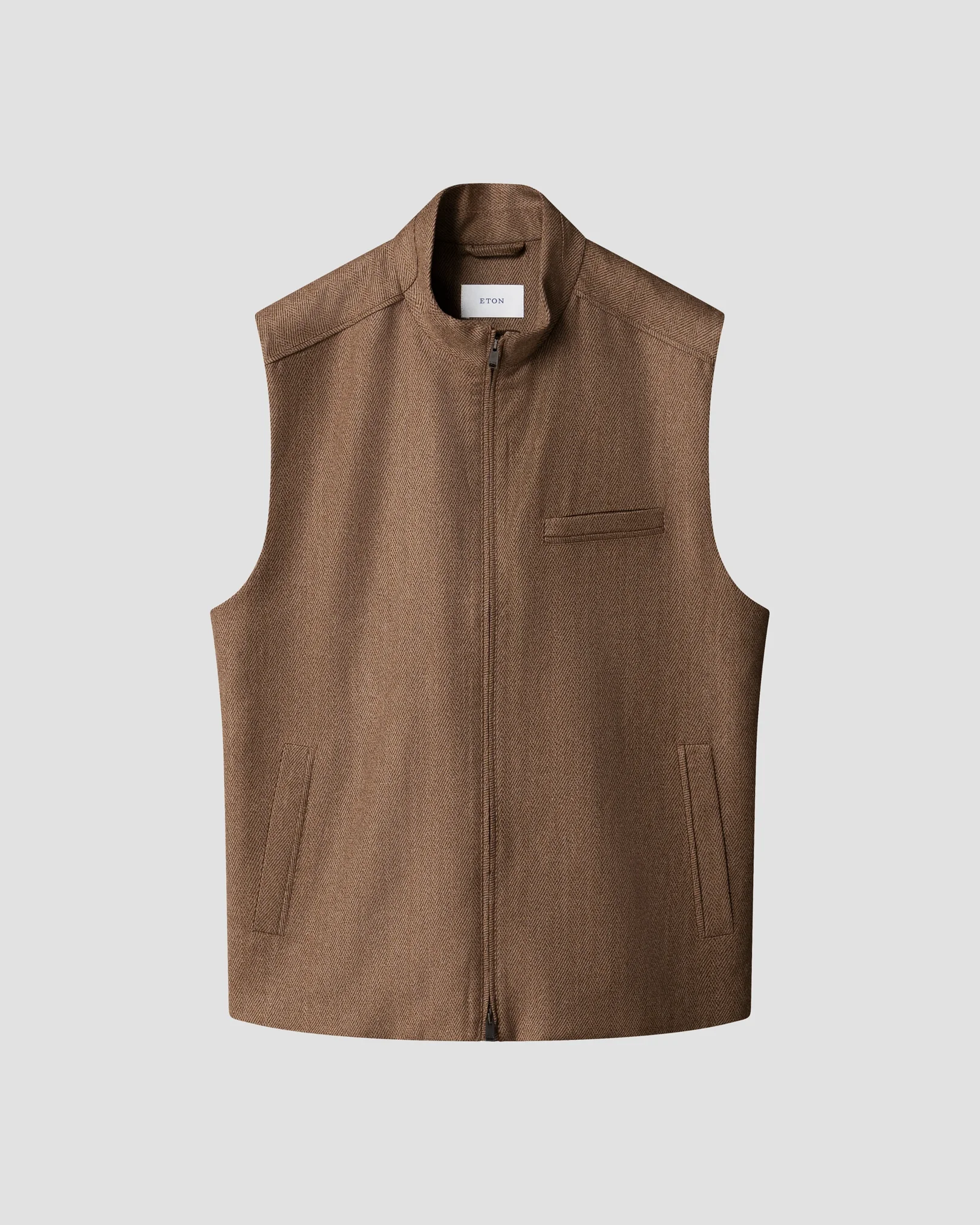 Eton - beige wool structure vest