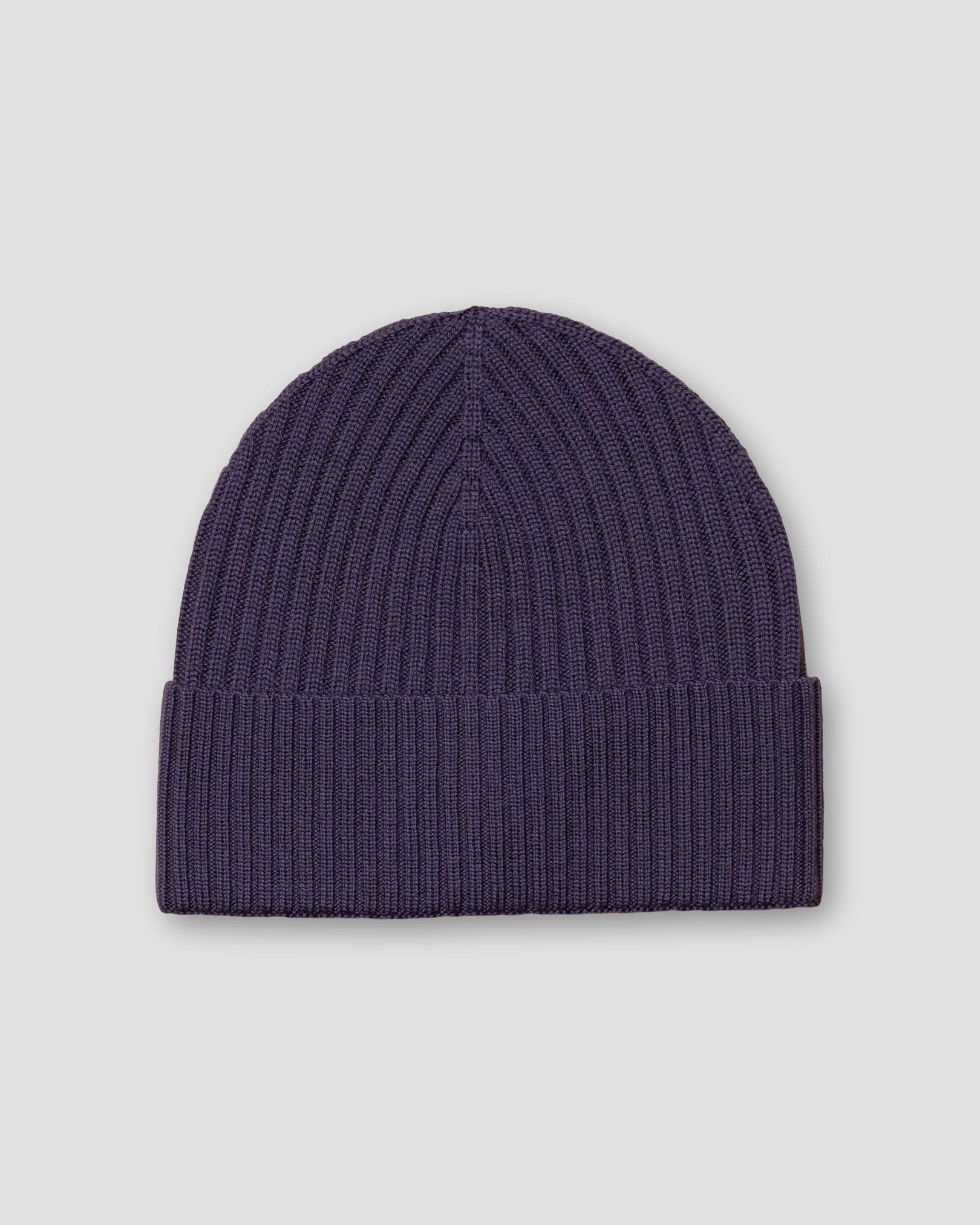 Eton - dark purple merino wool beanie