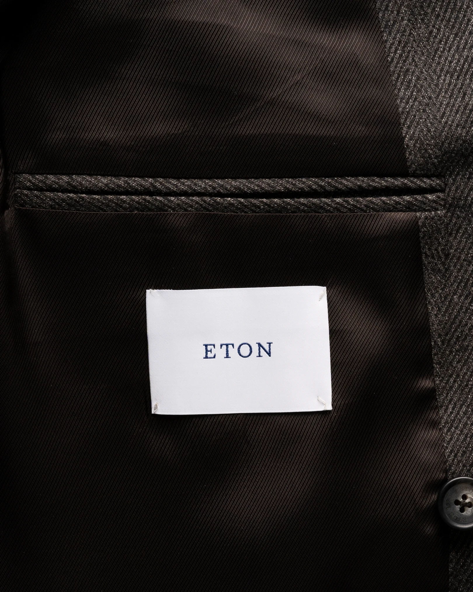 Eton - brown double breasted soft jacket