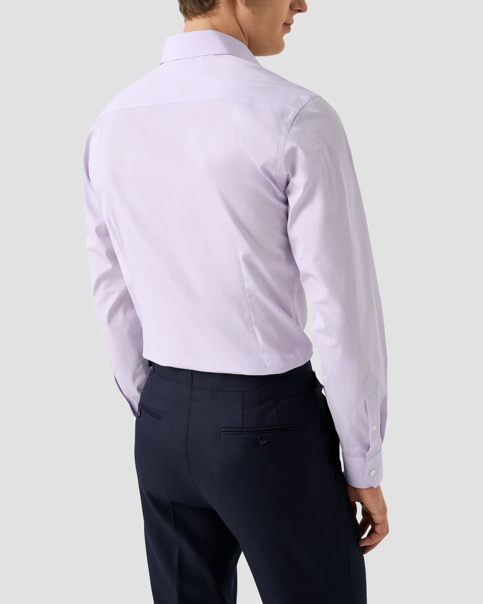 Eton - light purple fine poplin cut away collar single cuff