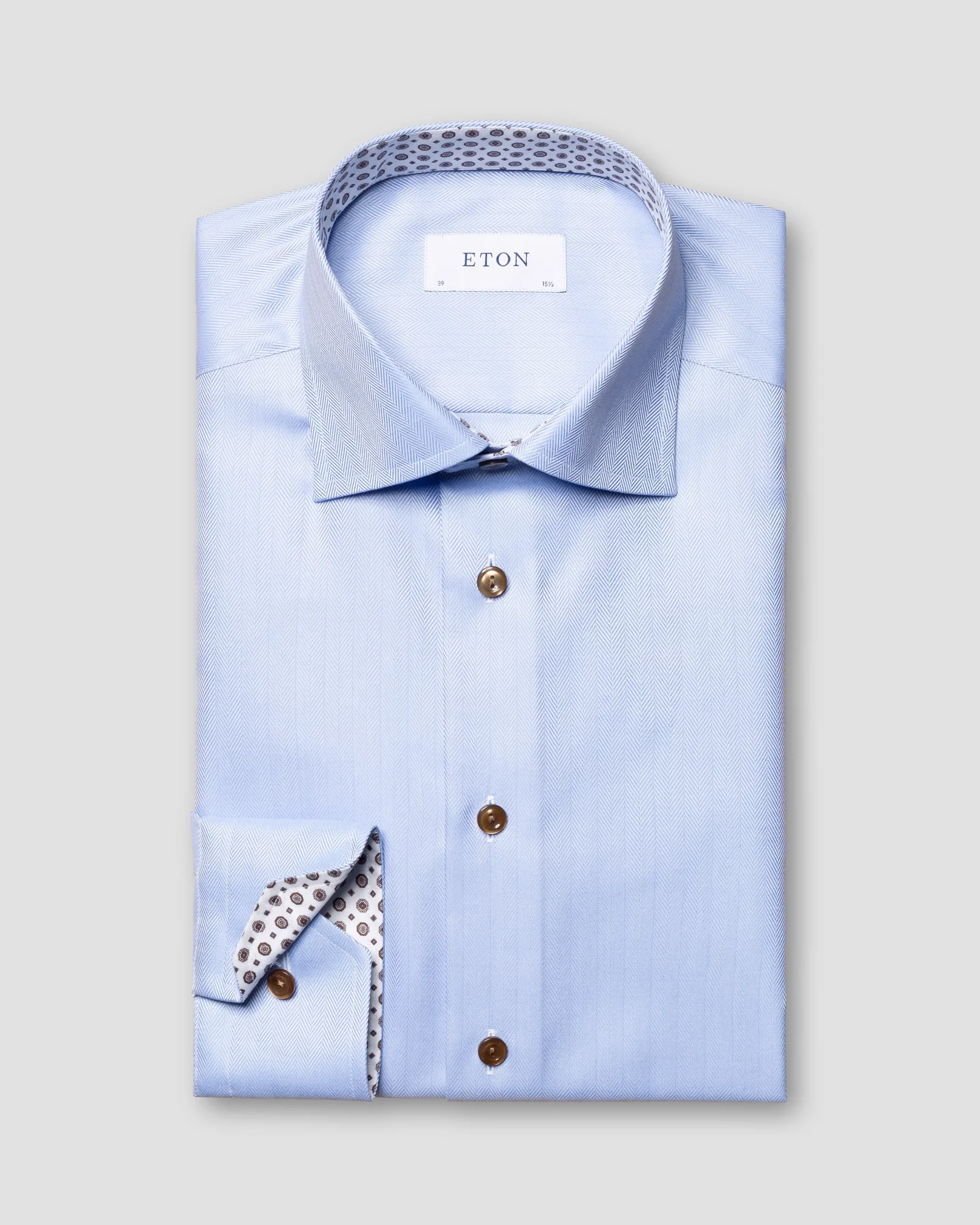 Light Blue Signature Twill Shirt - Eton