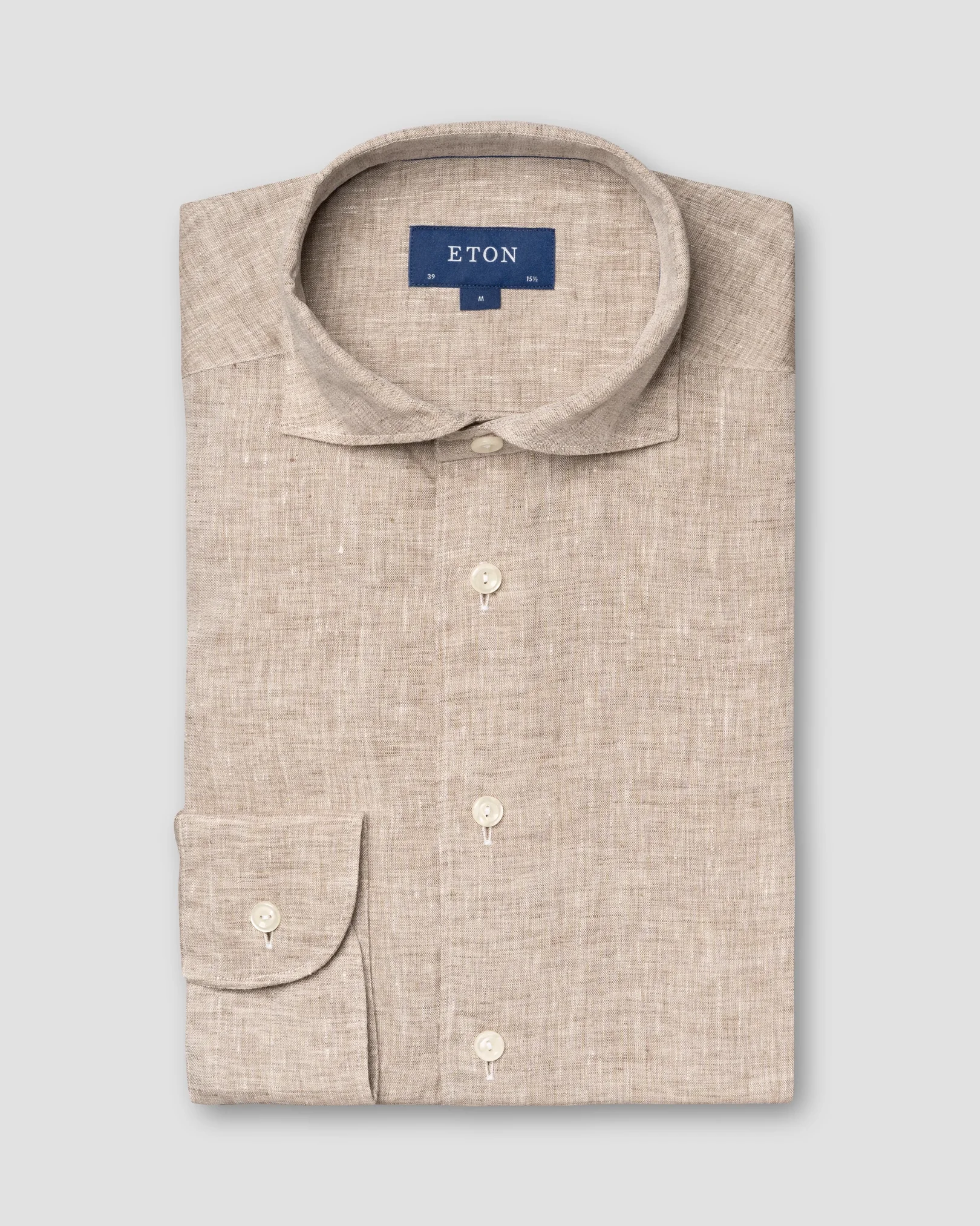 Eton - beige linen widespread shirt