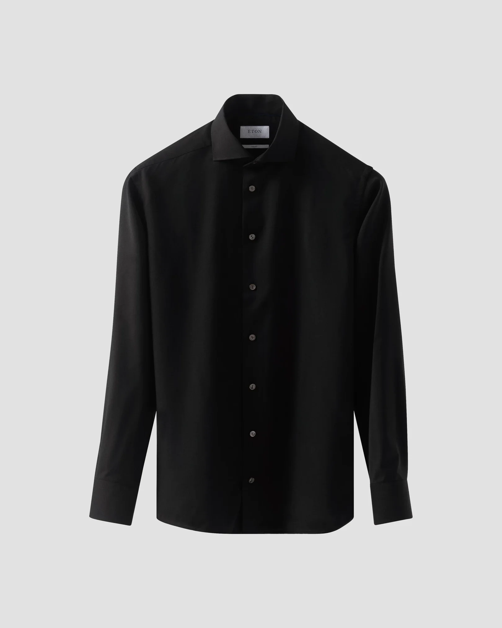 Eton - black super merino shirt