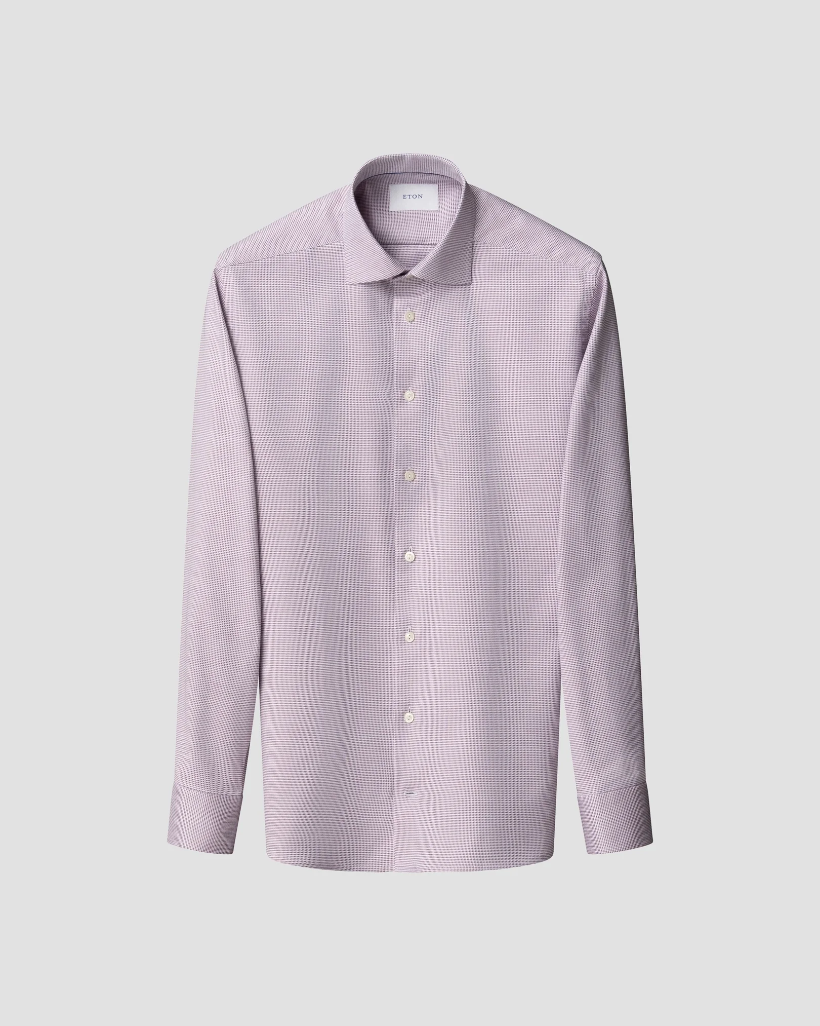 Eton - red semi solid twill shirt