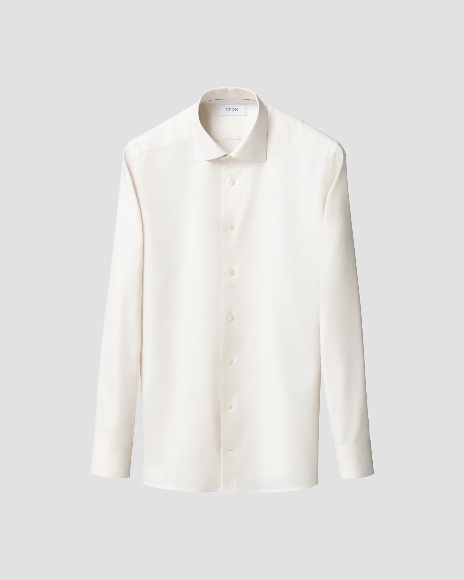 Eton - white melange semi solid fine twill shirt