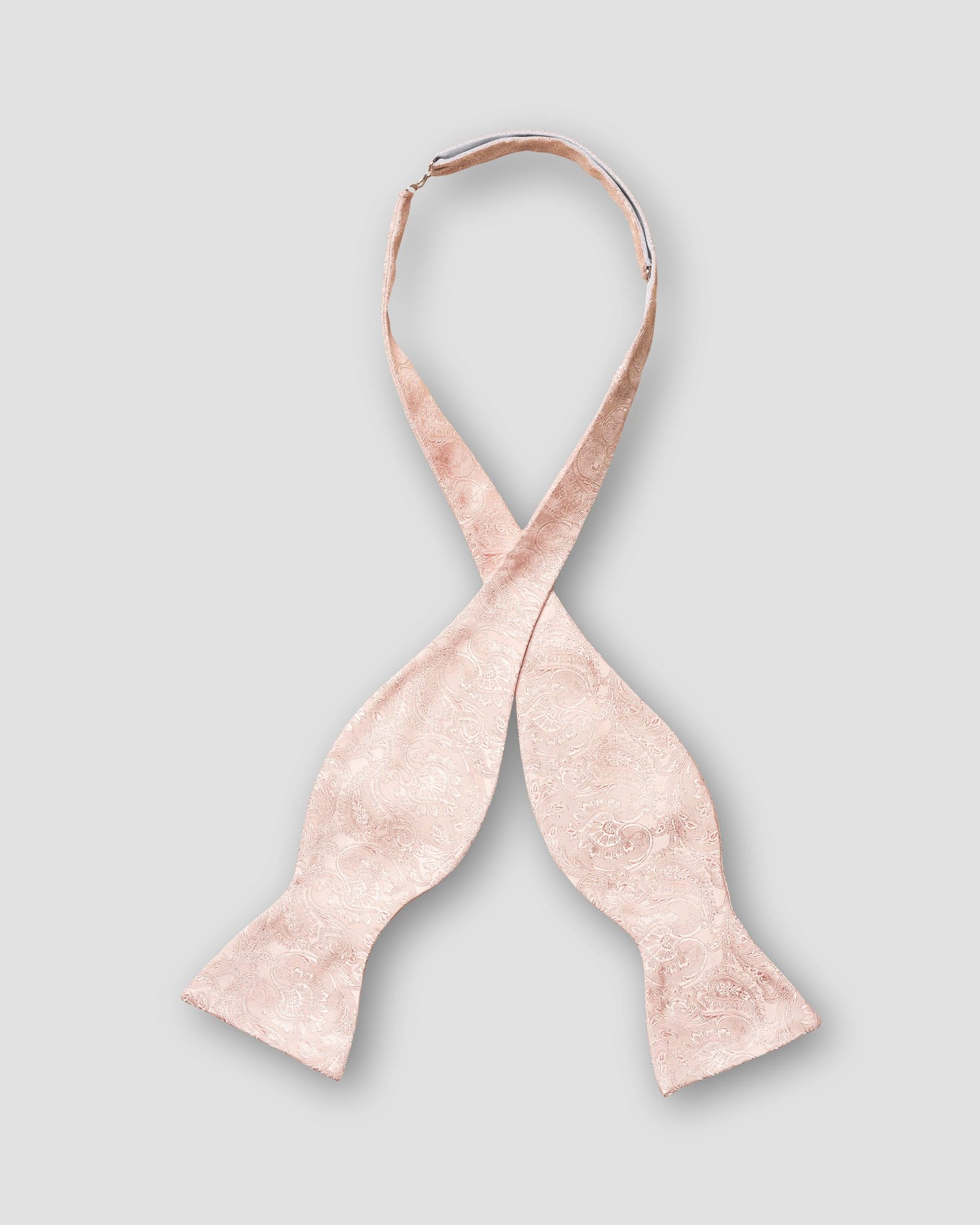 Eton - Pink Paisley Woven Silk Bow Tie - Self Tie