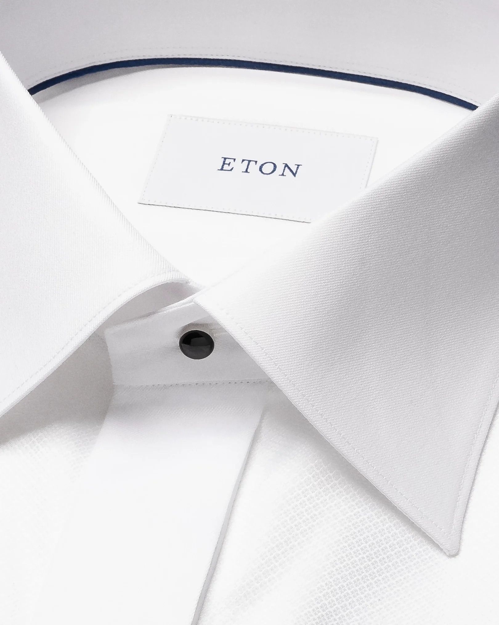 Eton - white dobby bib front shirt