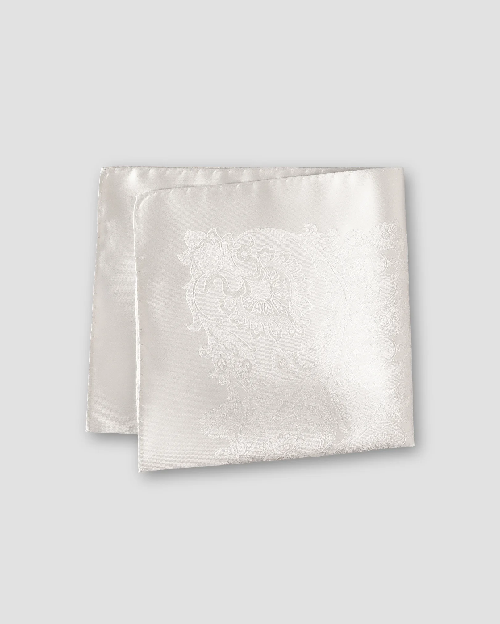 Eton - silver paisley pocket square