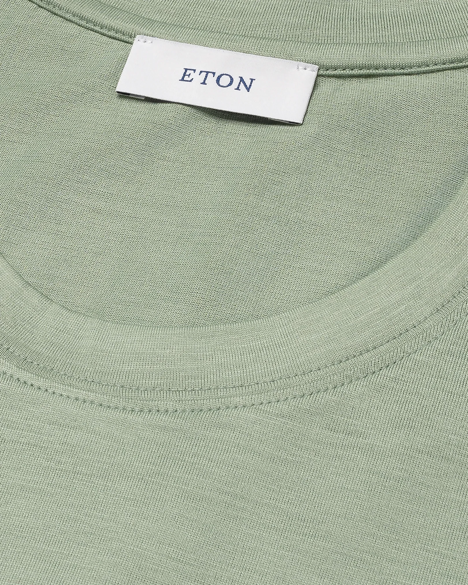 Eton - mid green cotton and silk t shirt