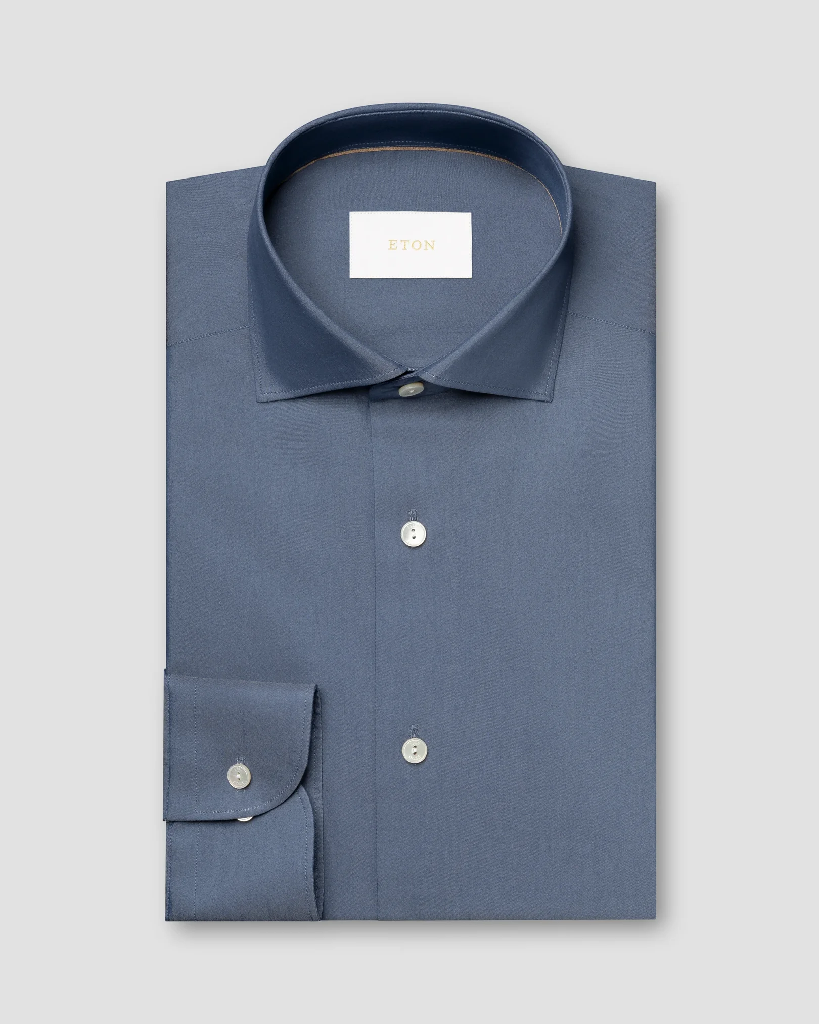 Eton - dark blue striped cotton silk shirt 268