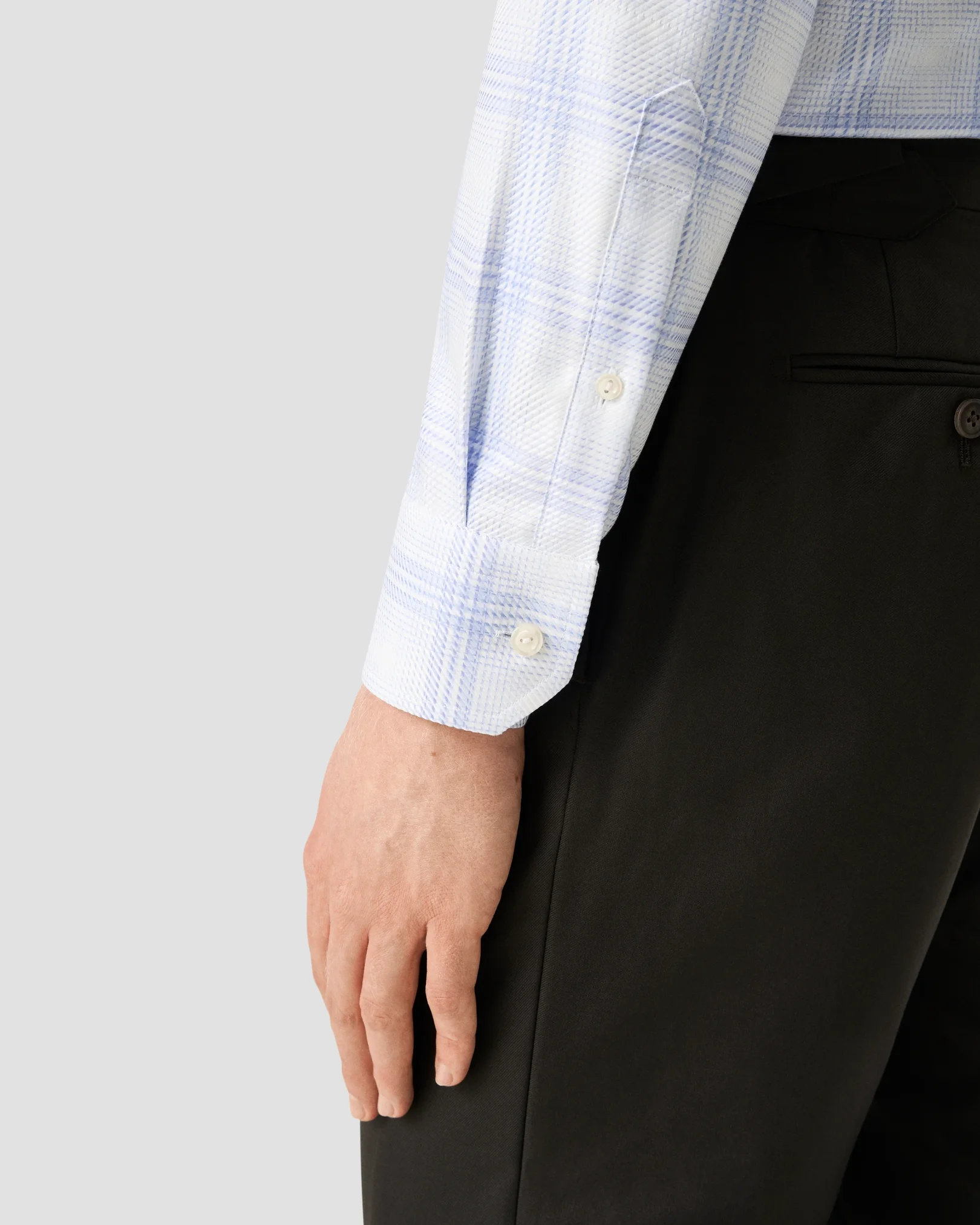 Eton - bold check king twill shirt