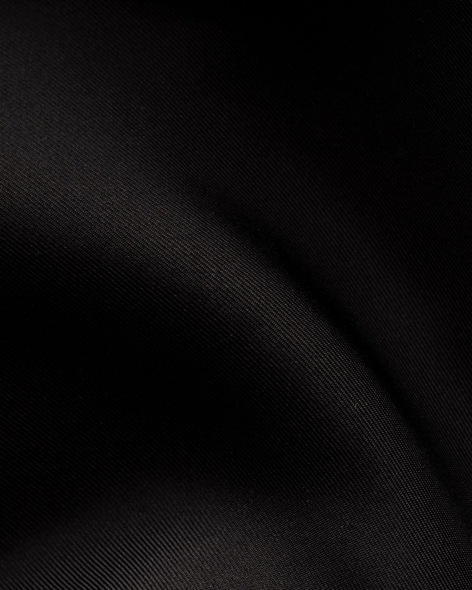 Eton - black silk pointed rounded single one buttonhole slim soft