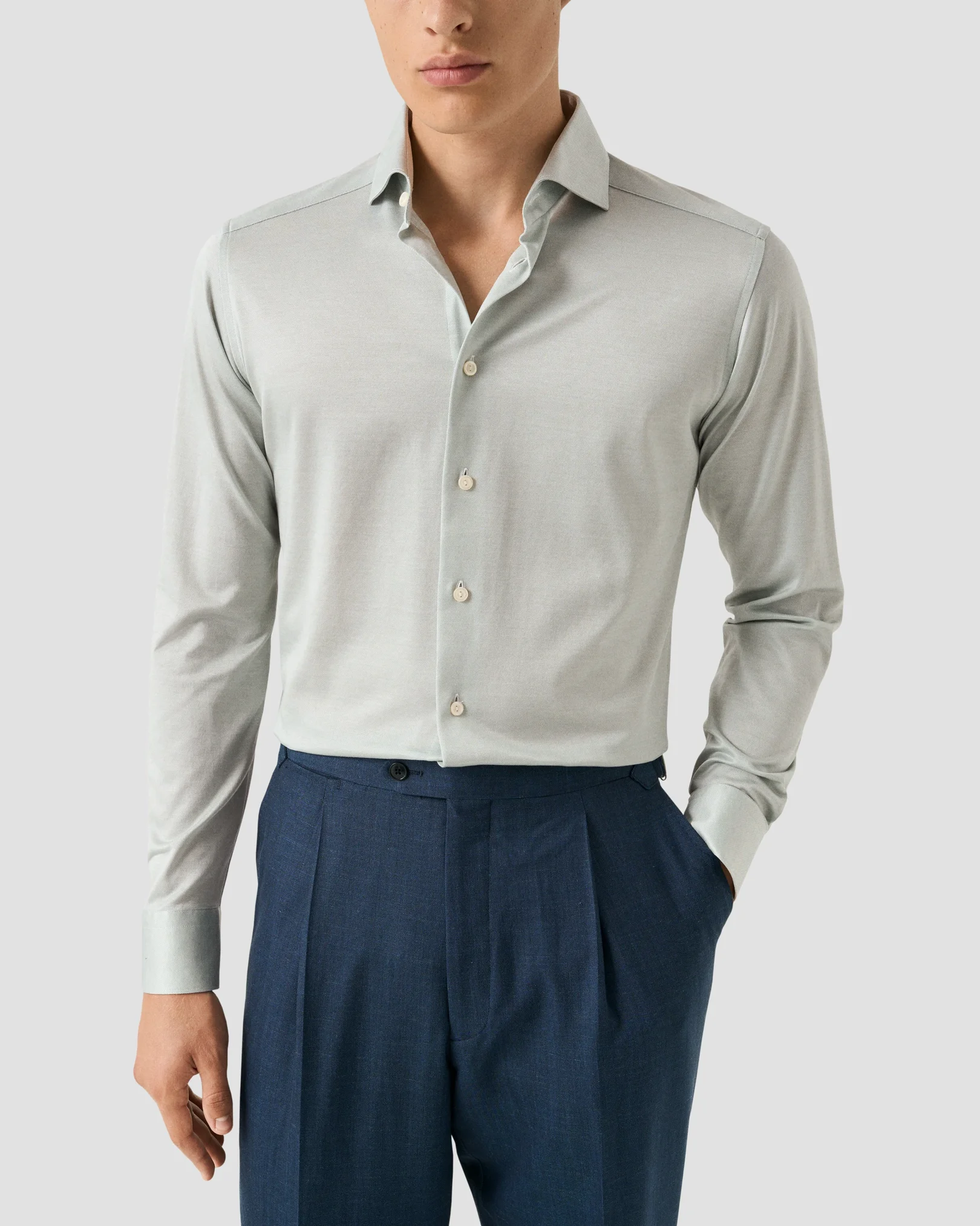 Eton - Filo di Scozia Jacquard Knit Shirt