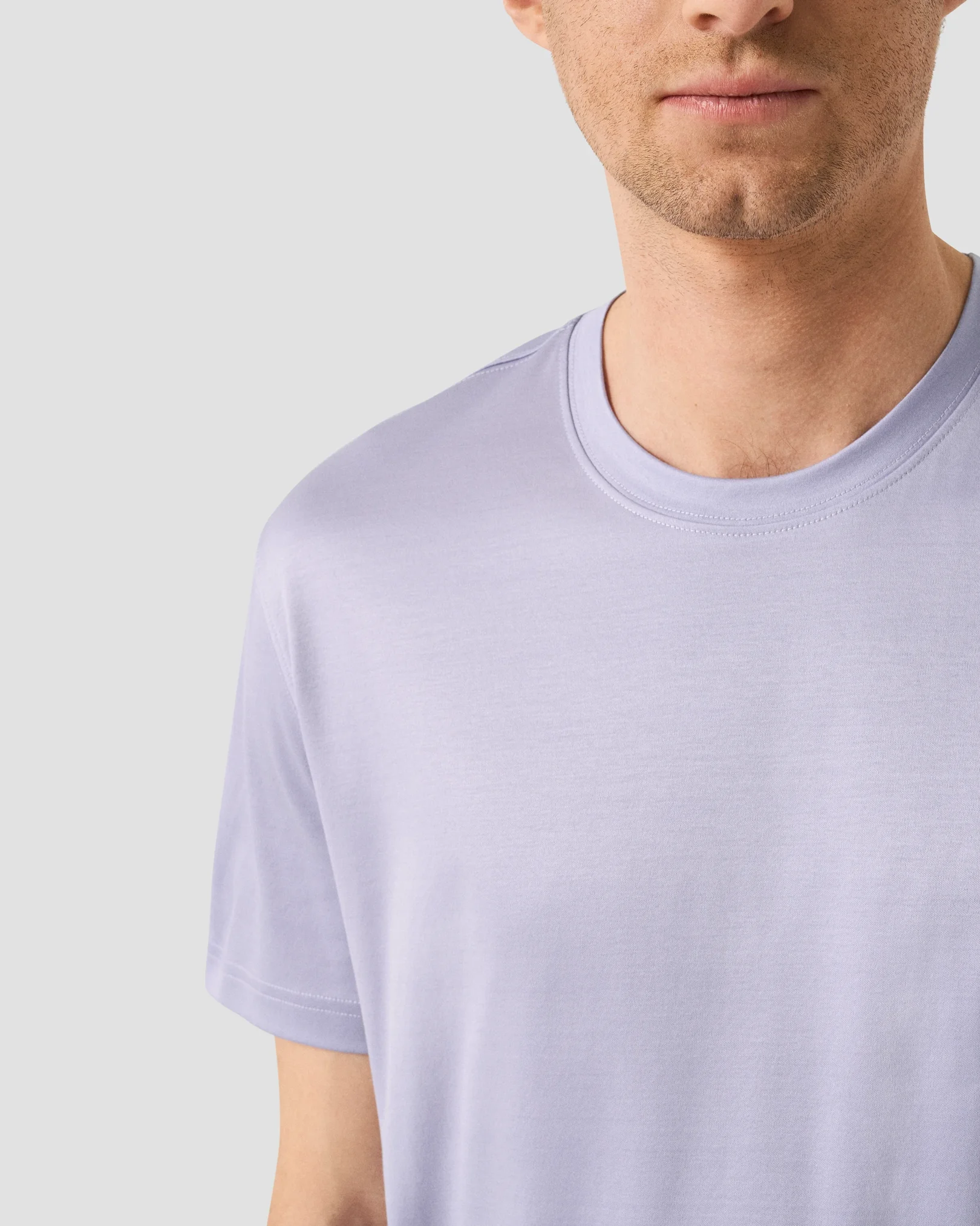 Eton - filo di scozia t shirt light blue filo di scozia t shirt