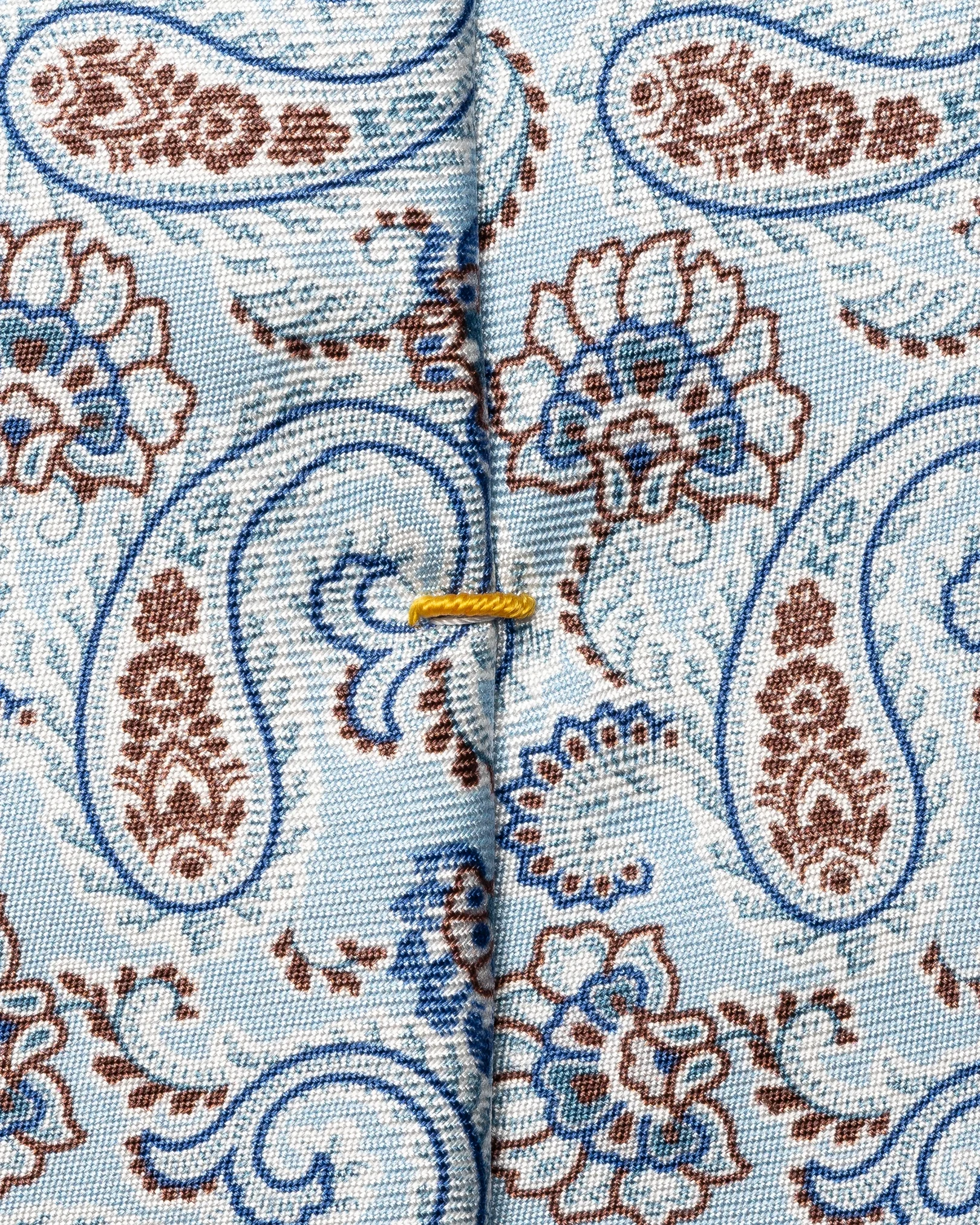Eton - light blue paisley printed silk tie