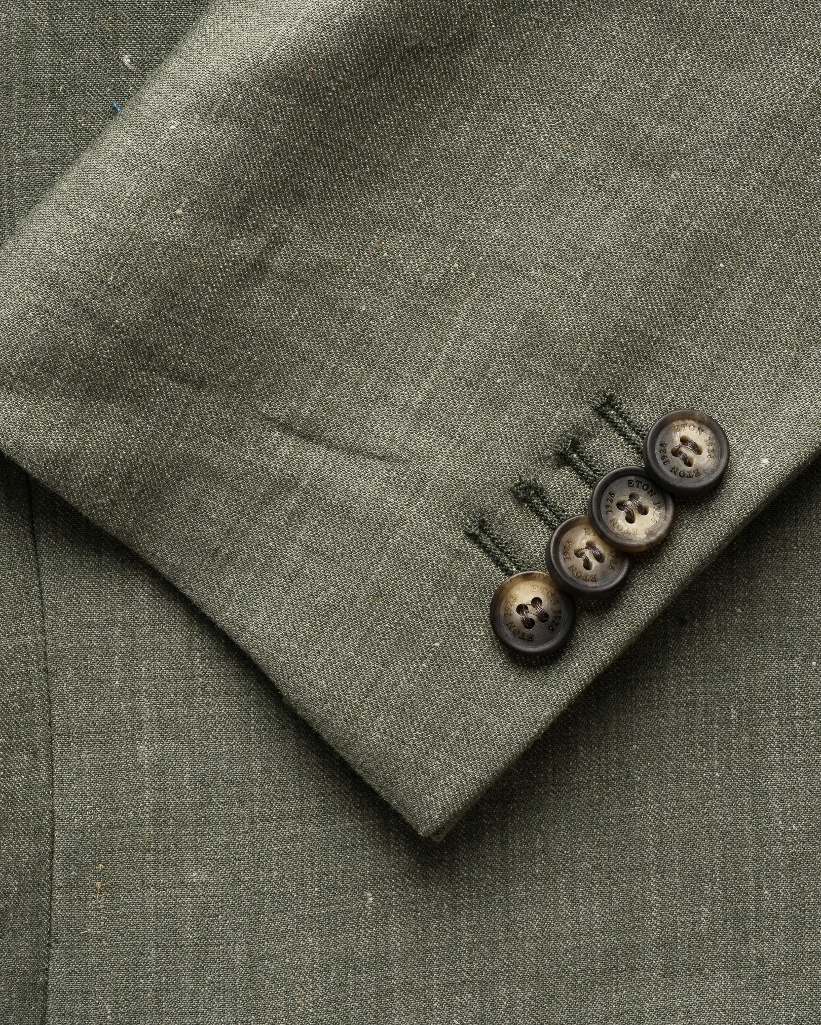 Eton - mid green linen wool soft jacket