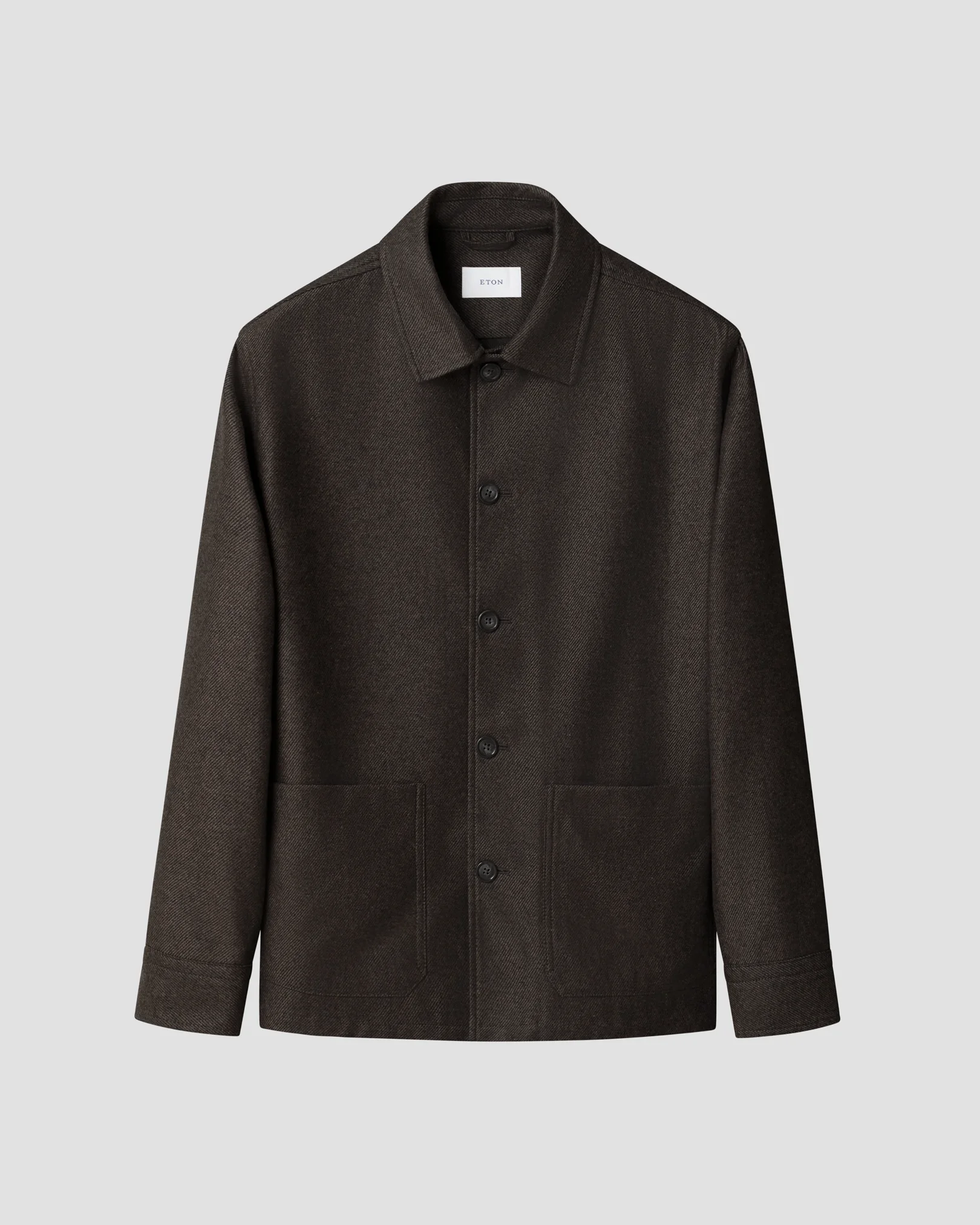 Eton - dark brown wool cashmere two pocket jacket