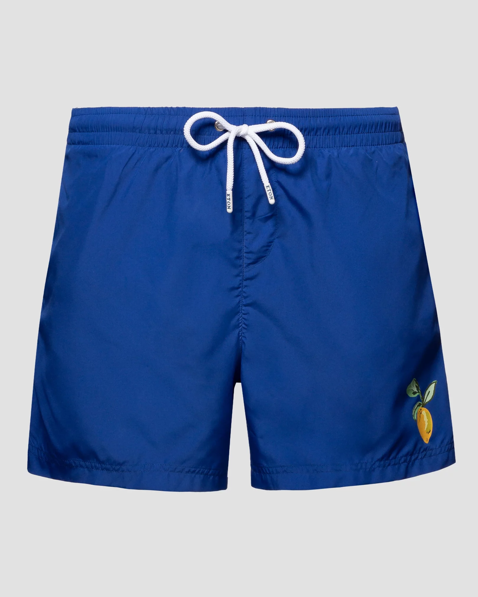 Dark Blue Swim Shorts - Lemon Print Detail