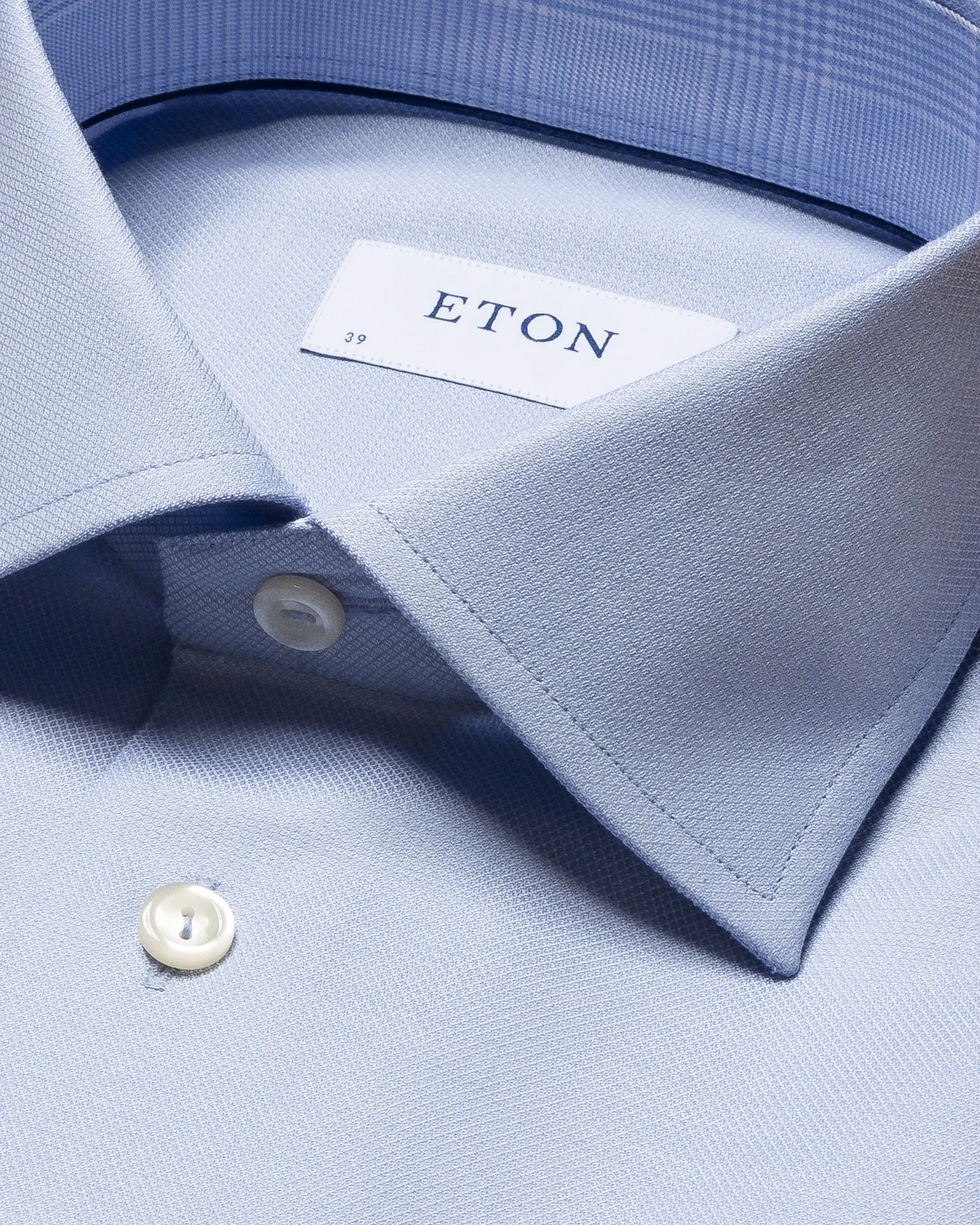 Eton - light blue cotton lyocell stretch shirt