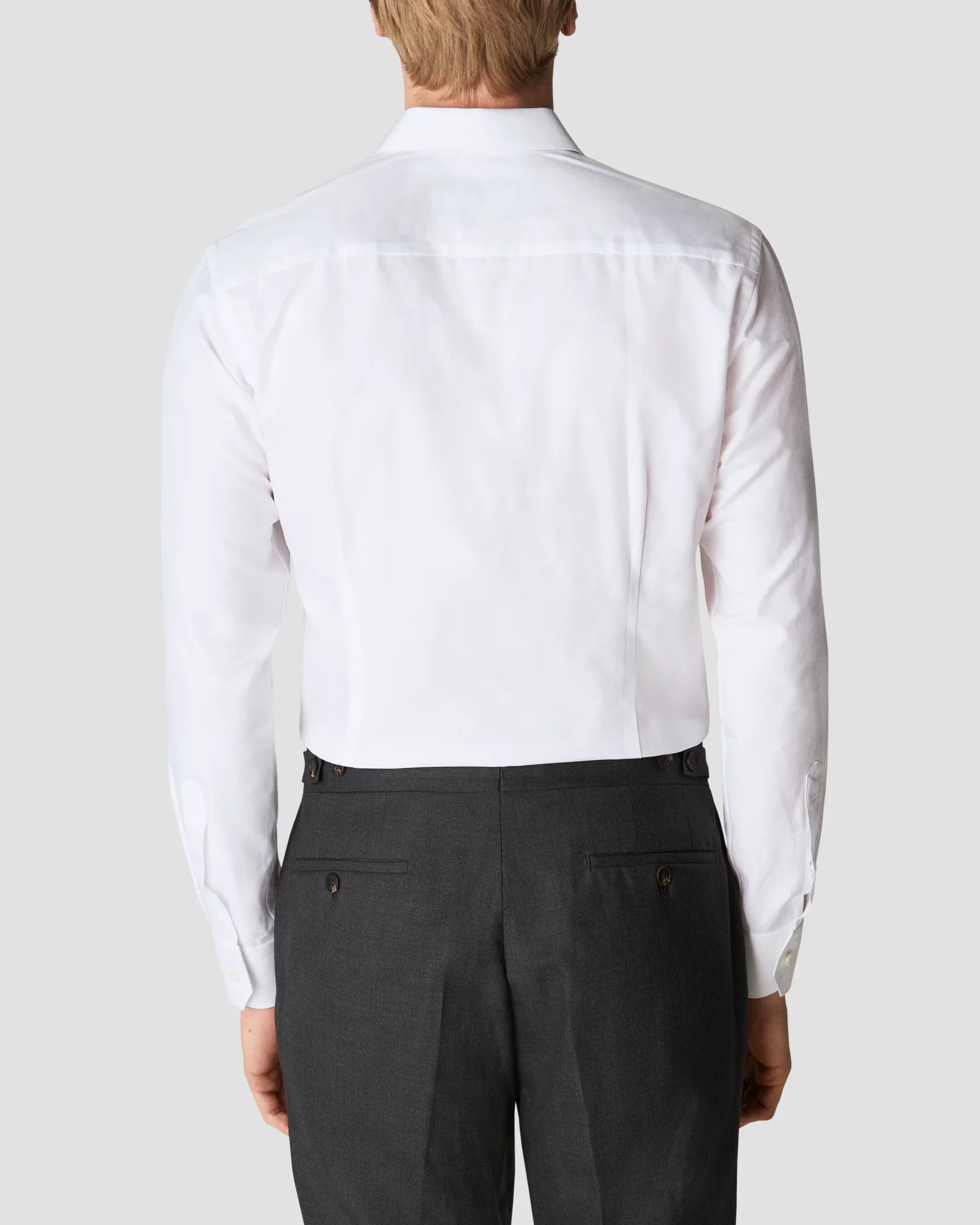 Eton - white signature twill semi solid