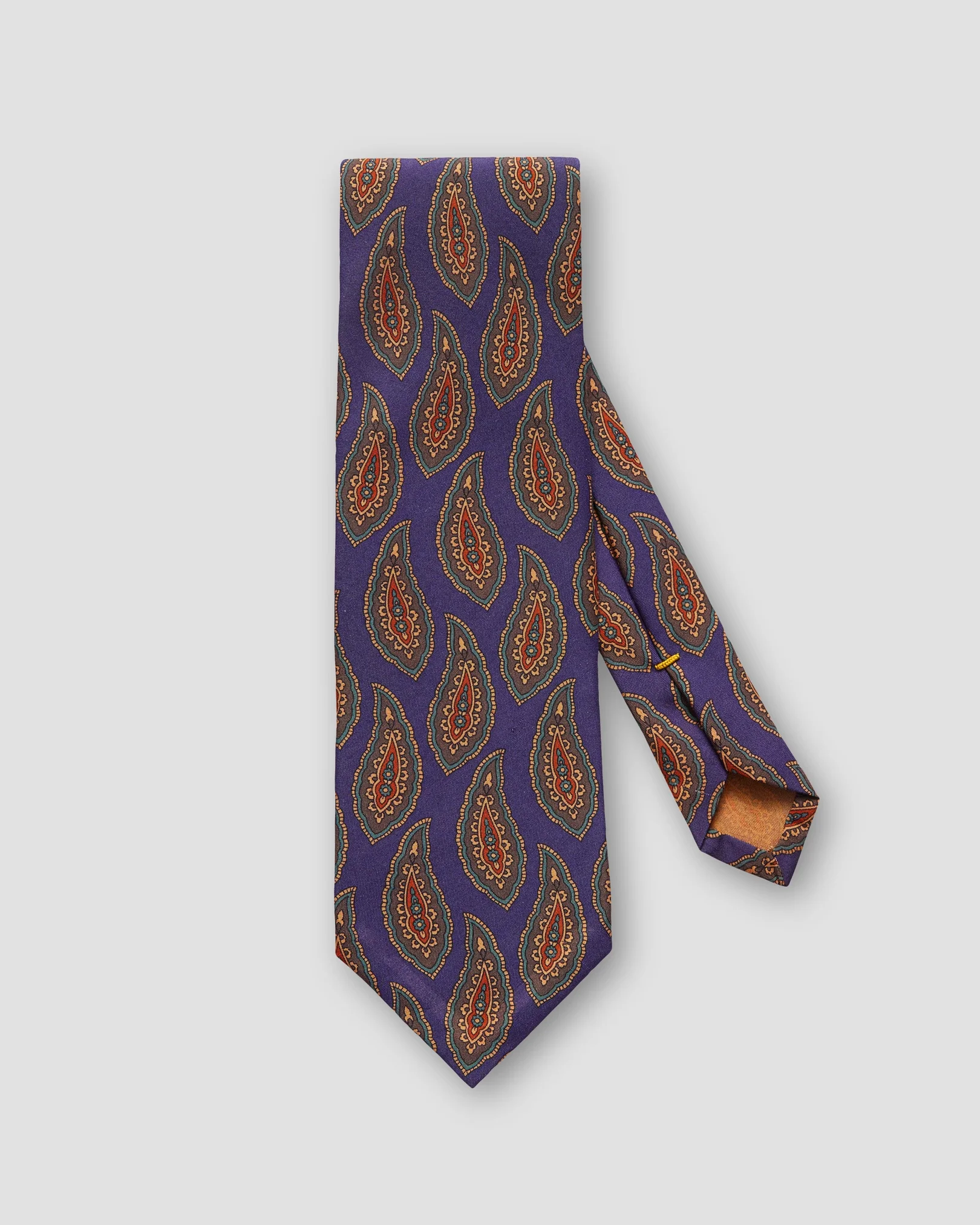 Eton - Purple Paisley Print Silk Tie