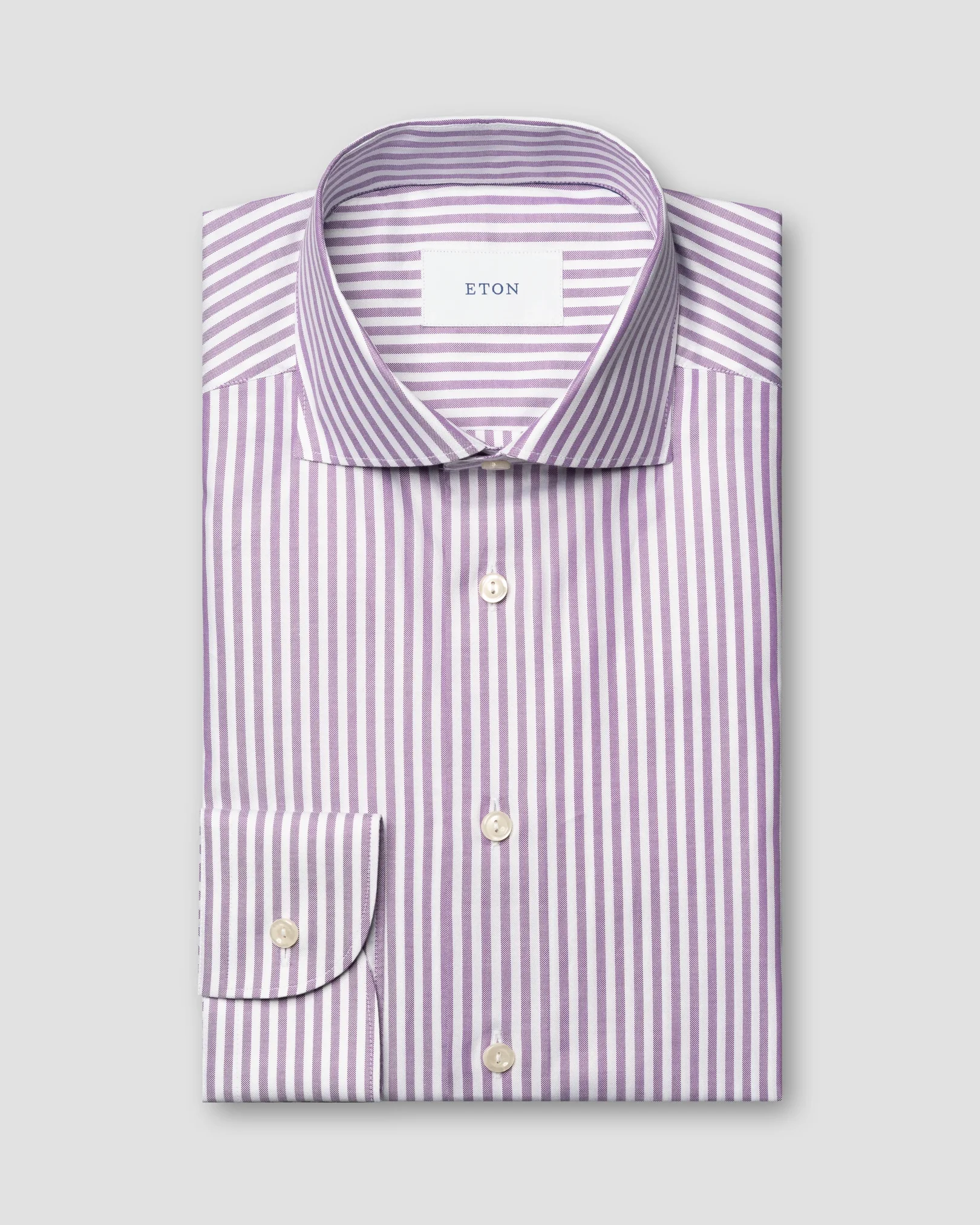 Eton - light purple striped signature oxford shirt 261