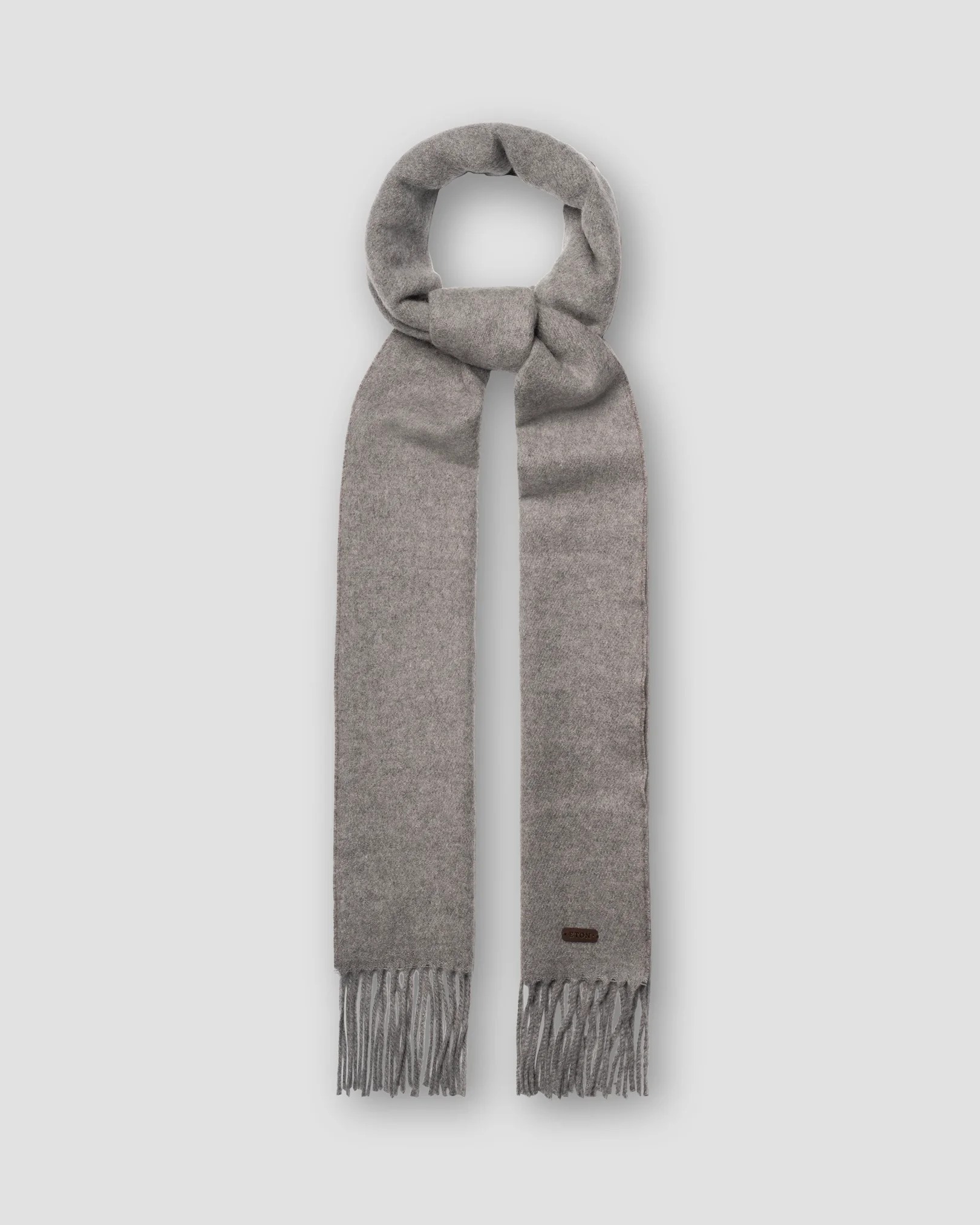 Eton - brown two face cashmere scarf